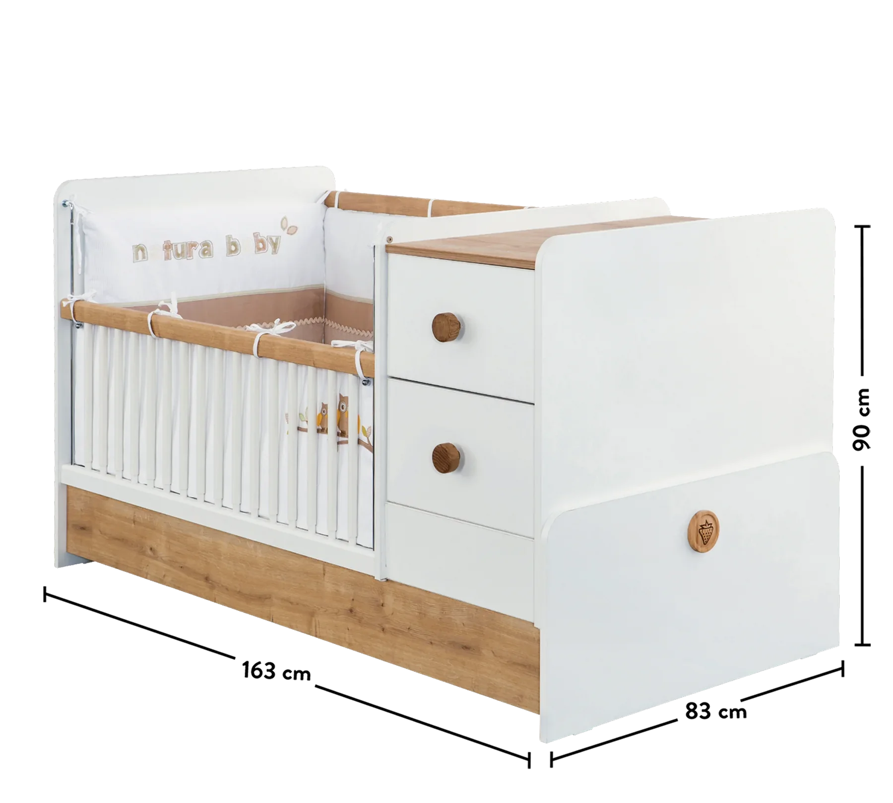 Трансформираща бебешка кошара Natura Baby St (75/160см)