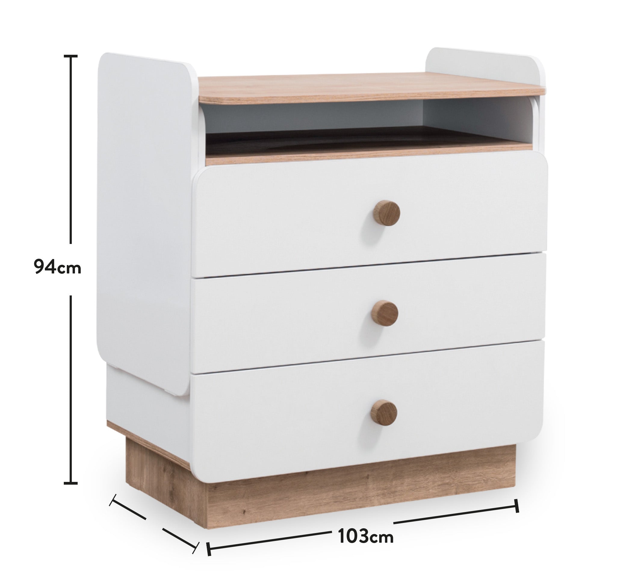 Скрин «Natura Baby» + бюро,  с три чекмеджета, размер 85х94х51см