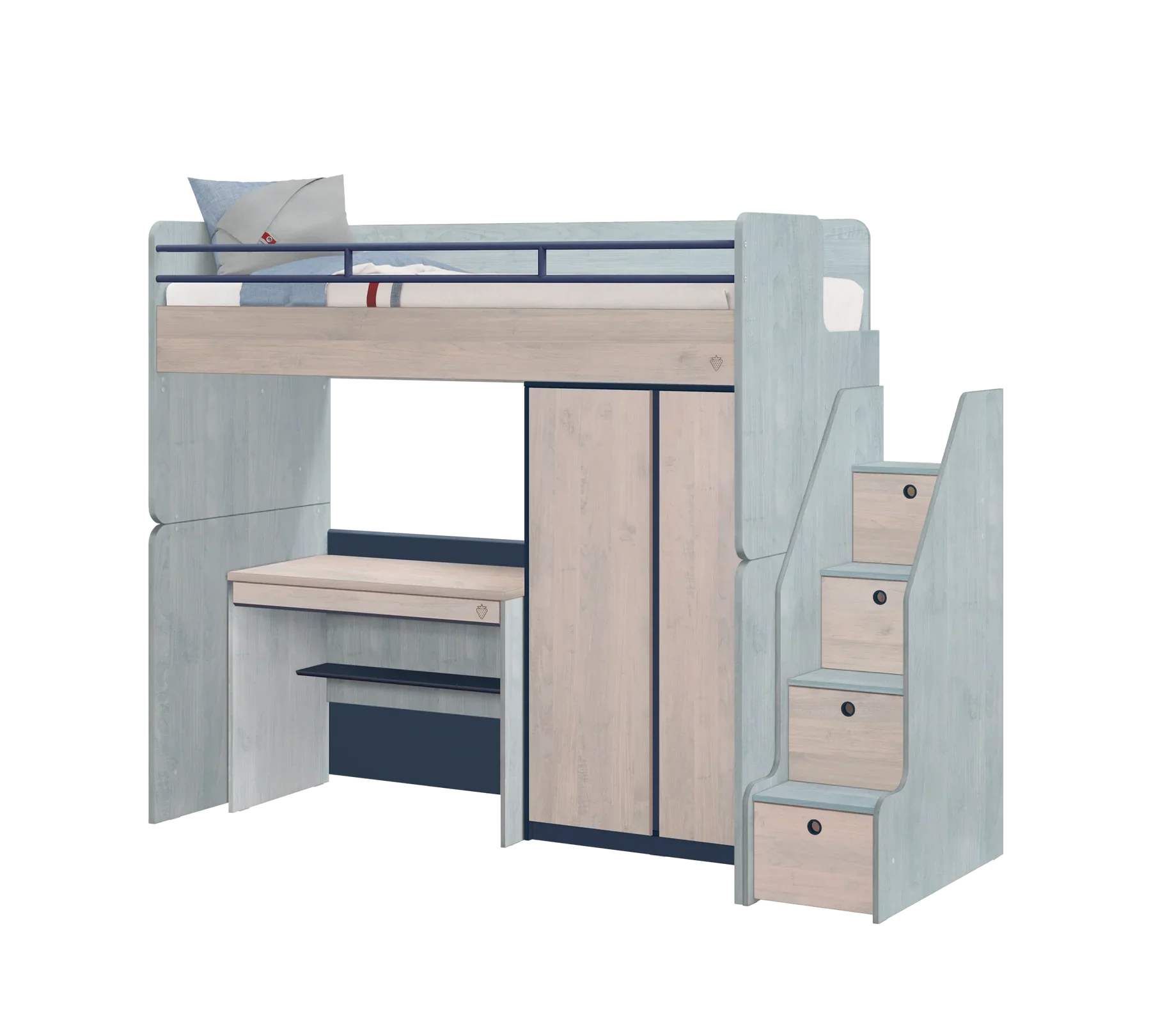 Гардероб «Studio Trio» - рафтове и лост, ширина 93см