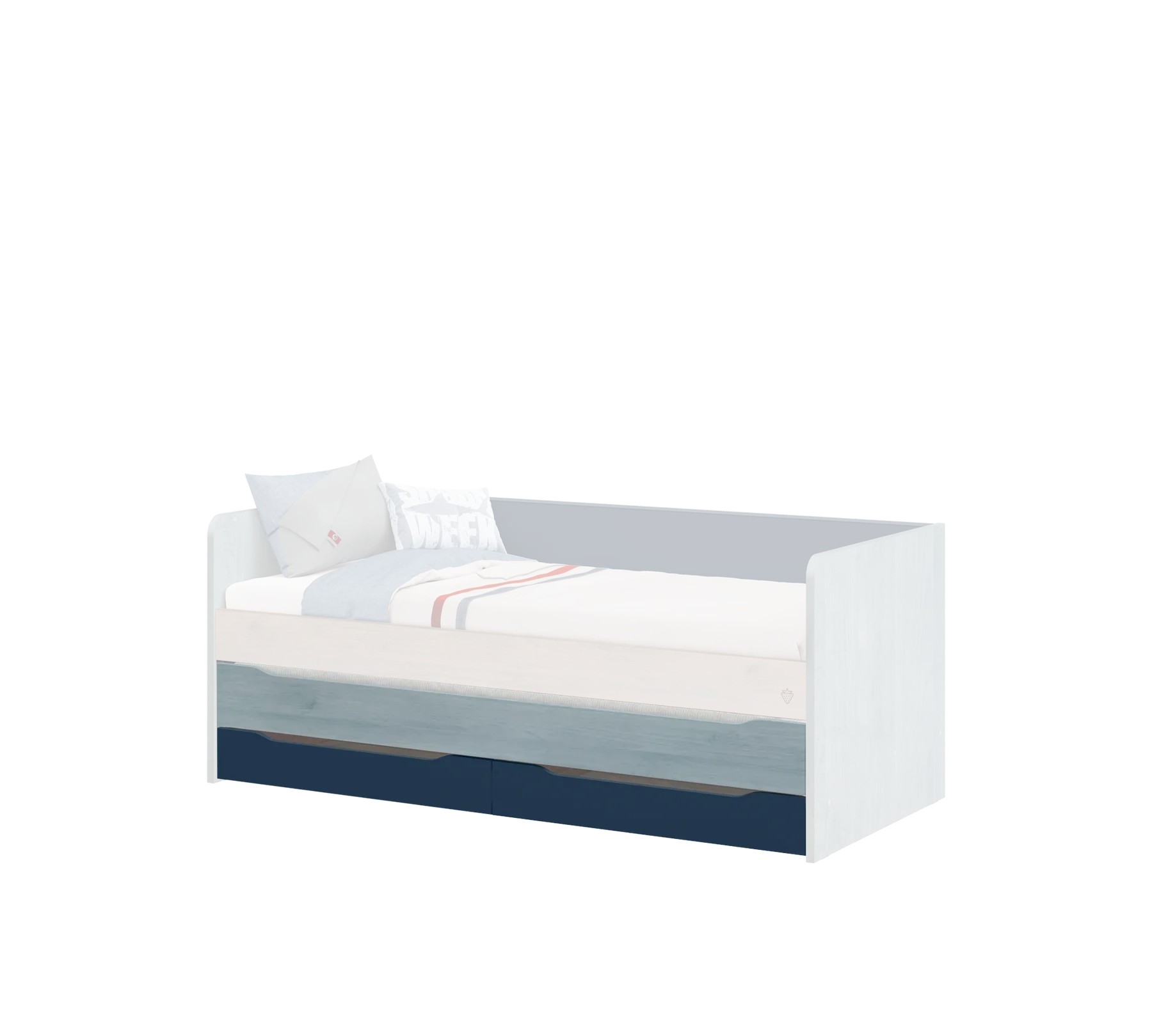 Издърпващо се легло с чекмеджета «Studio Trio» за матрак 90х200см