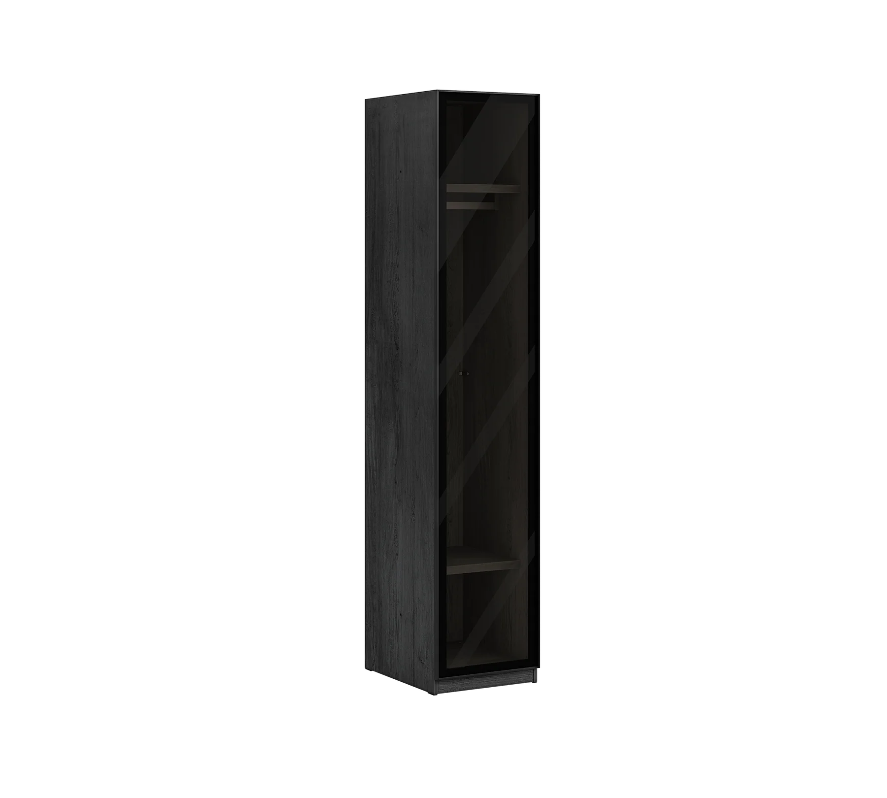 Модулен гардероб «Black» - 4 модула, стъклени врати, със защита против преобръщане и вентилация