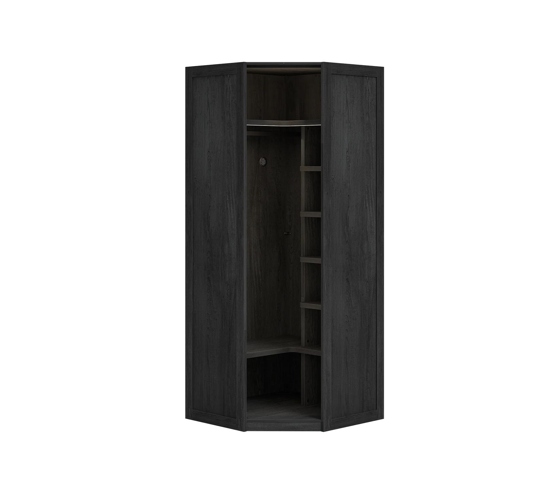 Модулен гардероб «Black» - 4 модула, стъклени врати, със защита против преобръщане и вентилация