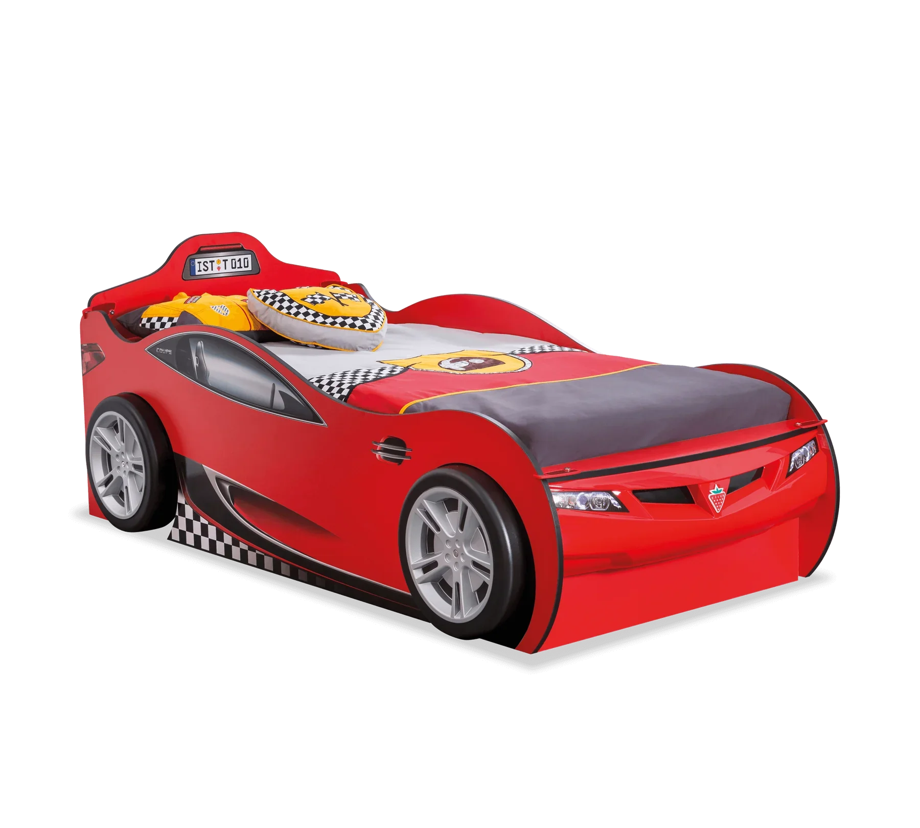 Легло-кола «Race Cup» - с издърпващо се легло, цвят червен, за матраци 90х190 и 90х180см