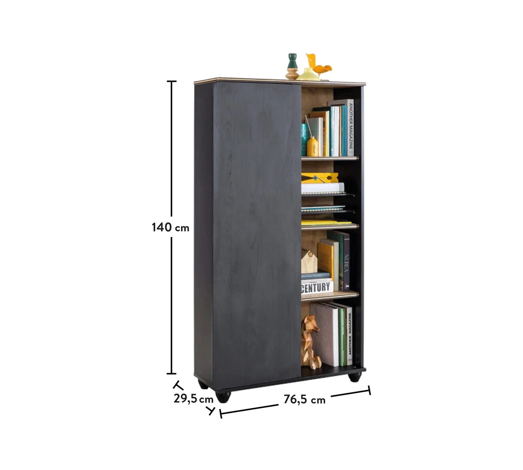 Етажерка «Black» с размер 77x140x30см