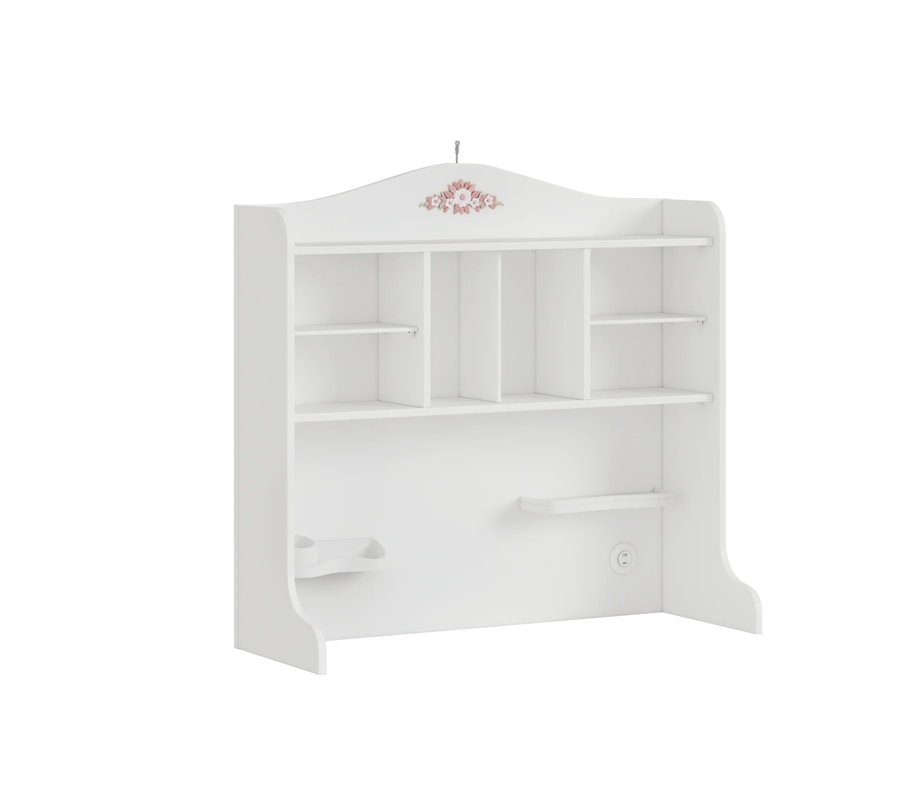 Надстройка за бюро «Rustic White» + USB зарядна станция, размер 105х100х38см