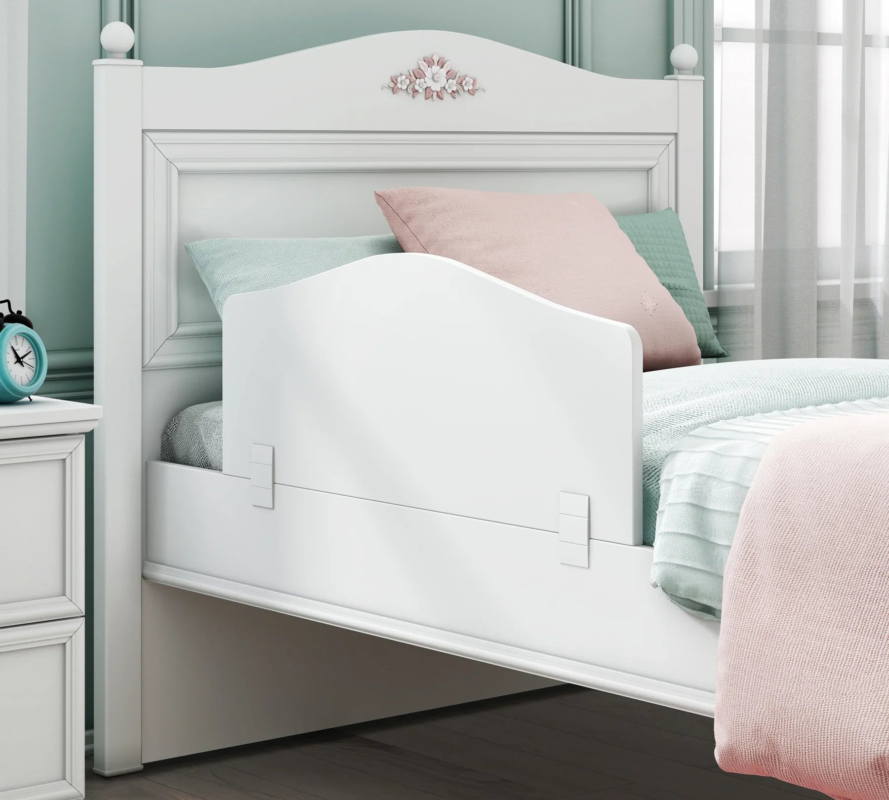 Предпазна преграда за легло «Rustik White»