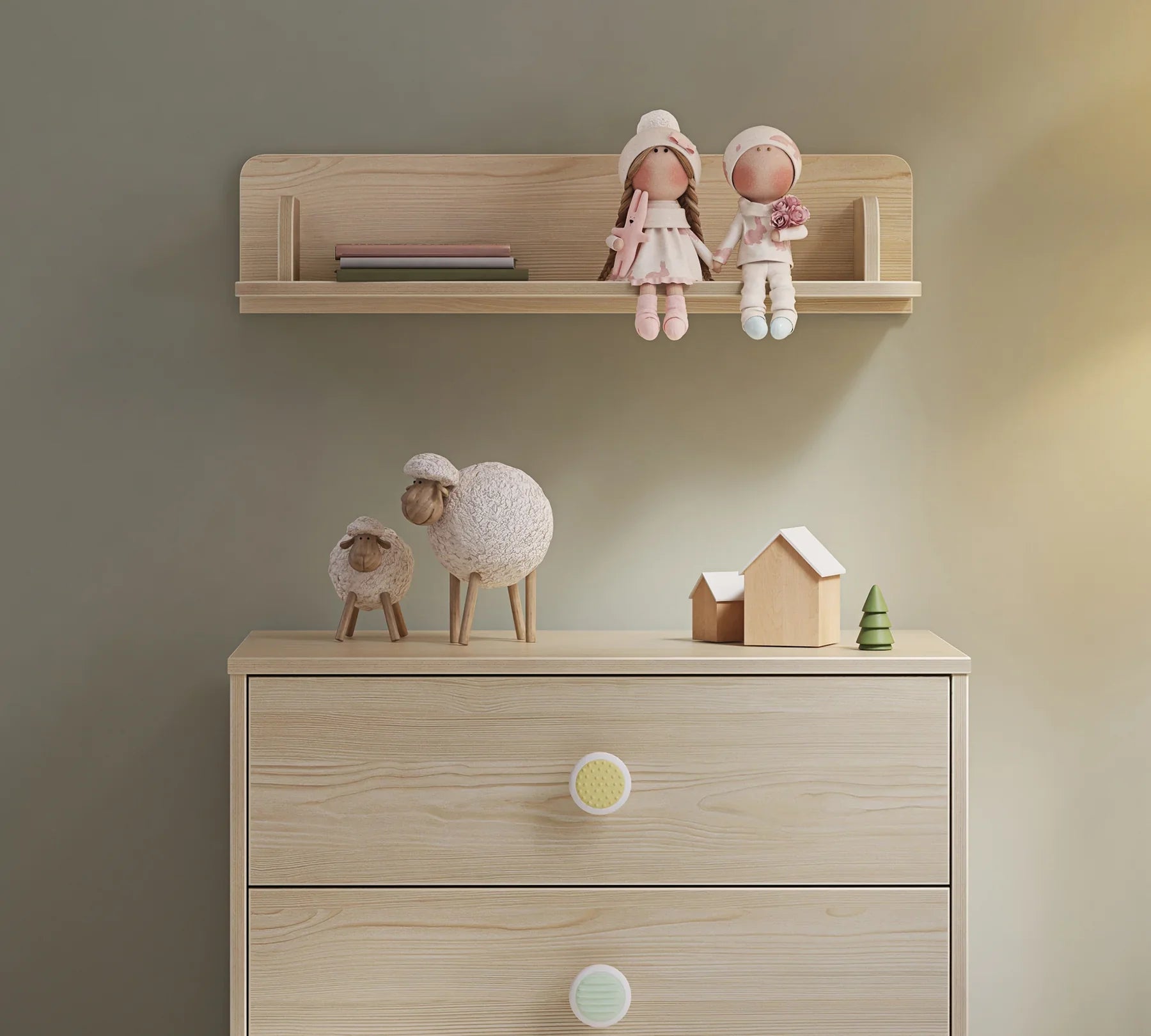 Етажерка за стена «Montes Natural»