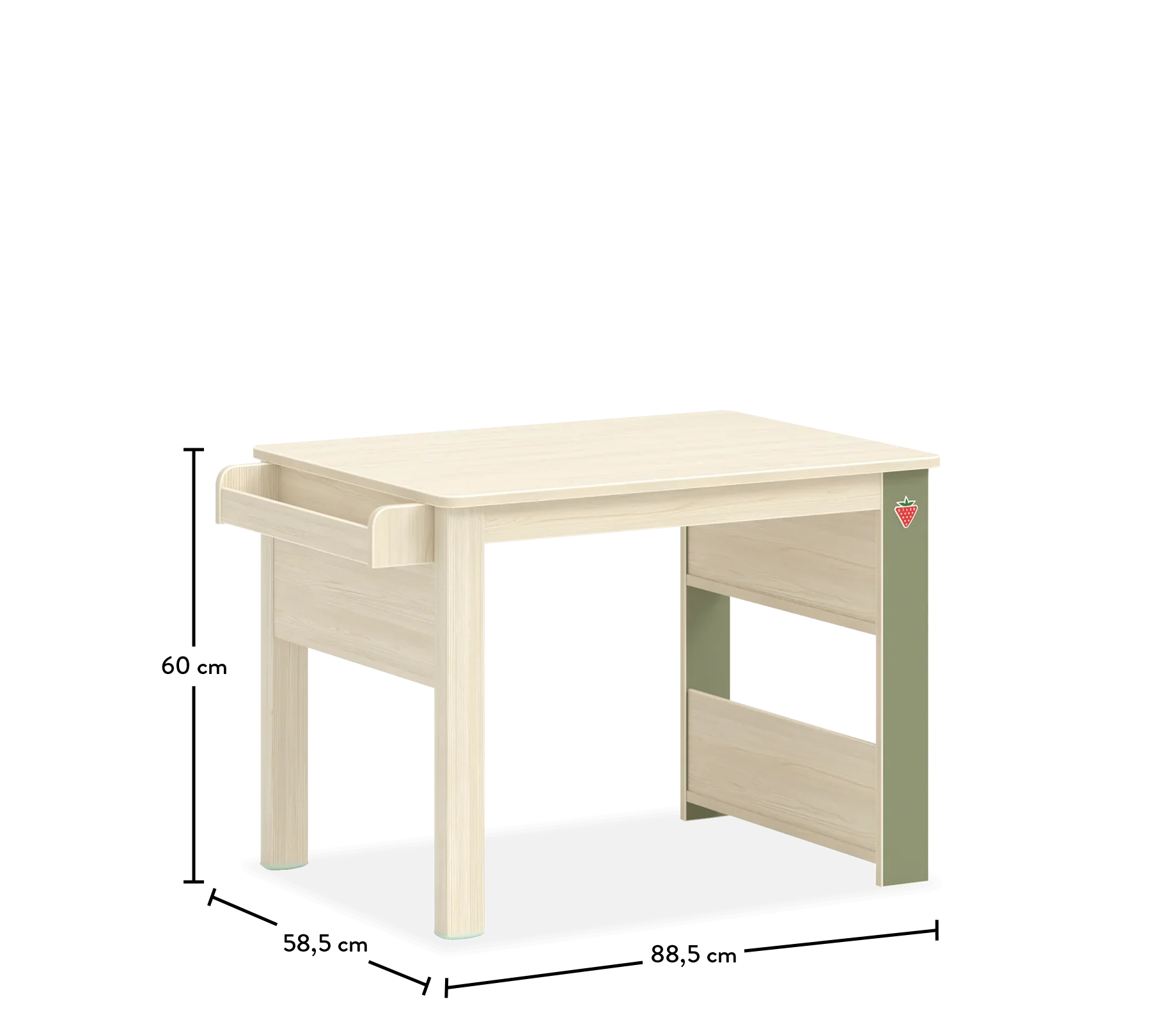 Игрално бюро «Montes Natural» + етажерка, размери 89х60х59см