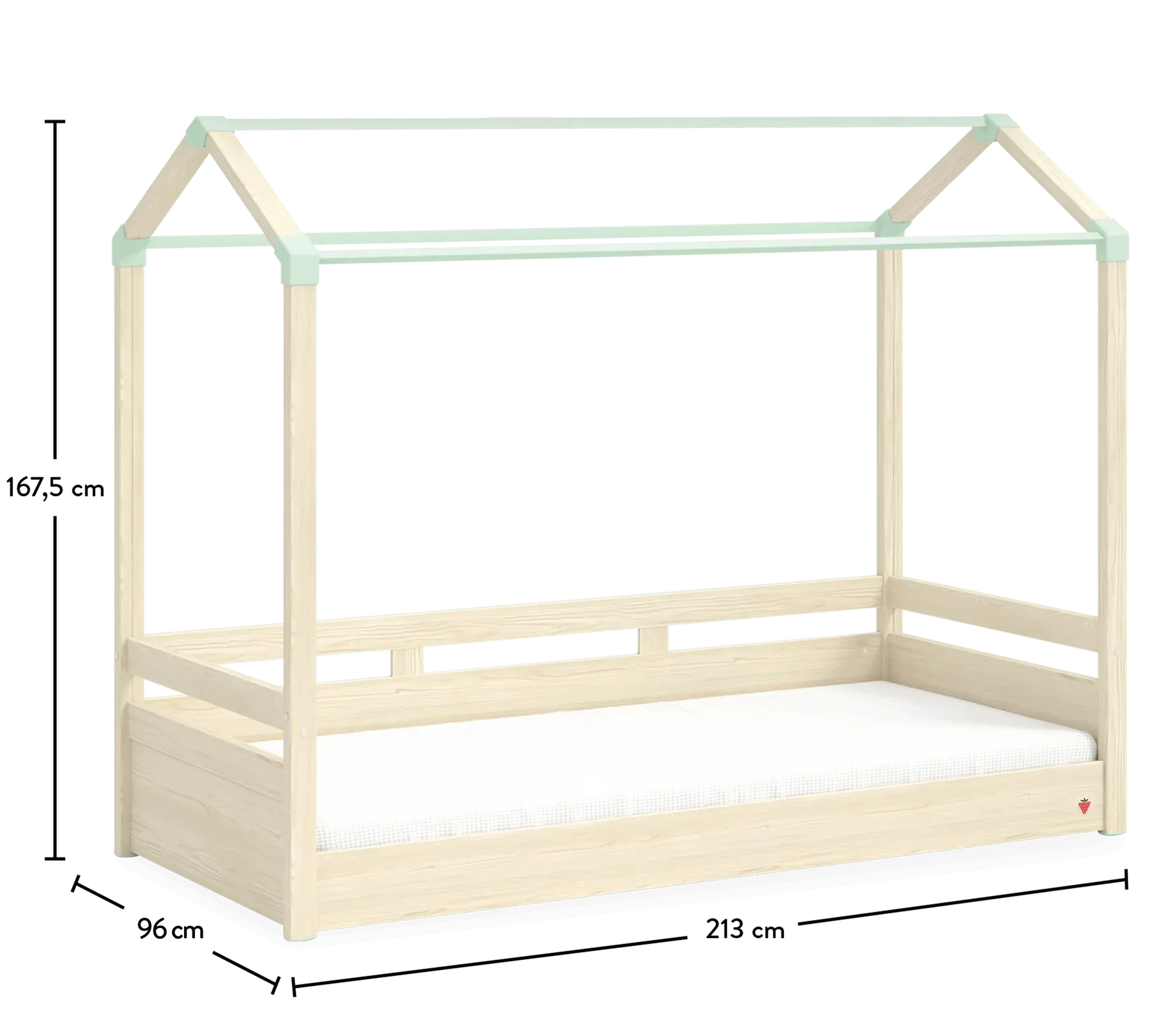 Легло - къщичка «Montes Natural» за матрак 90х200см