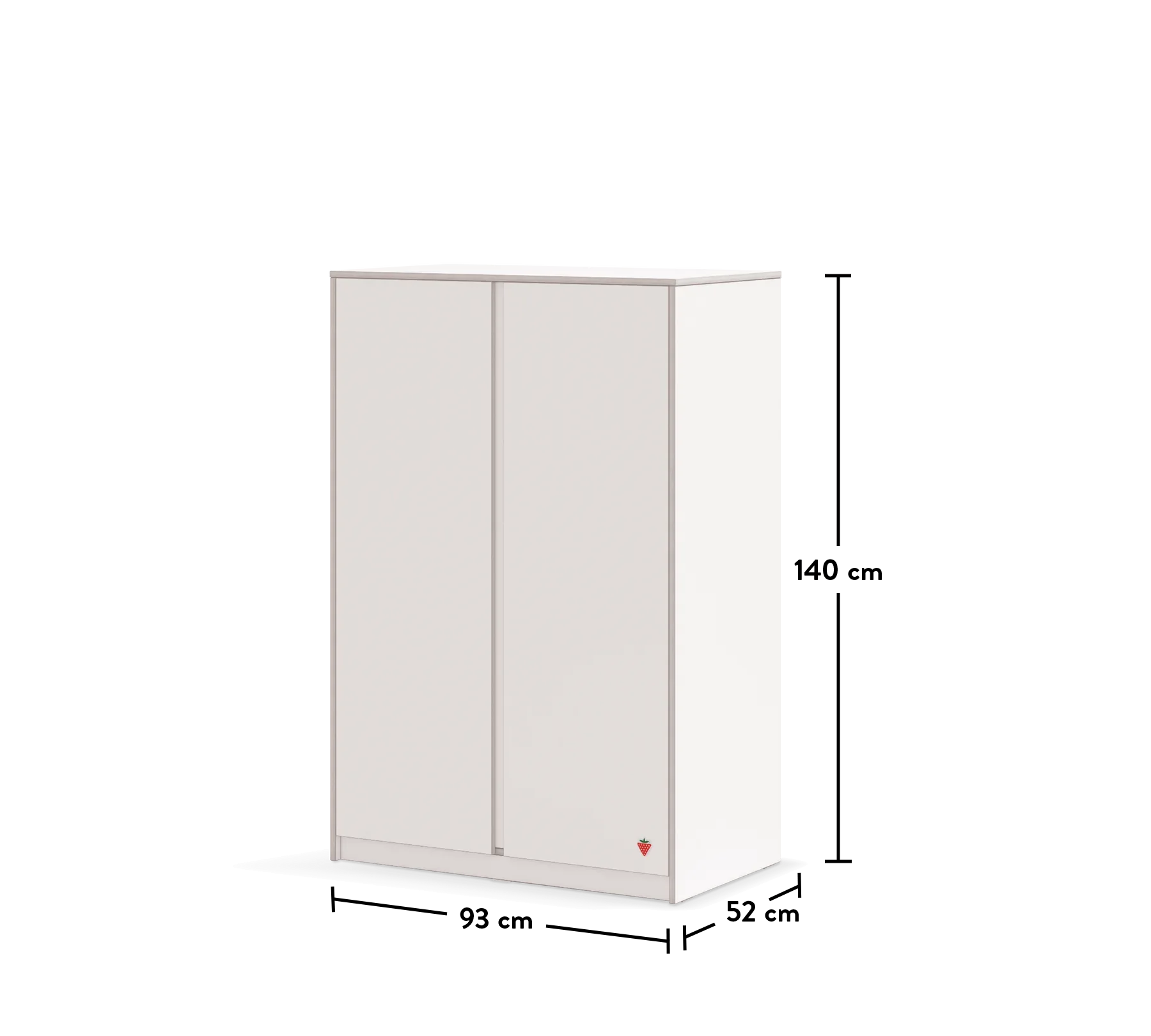 Гардероб «Studio White» - рафтове и лост, ширина 93см