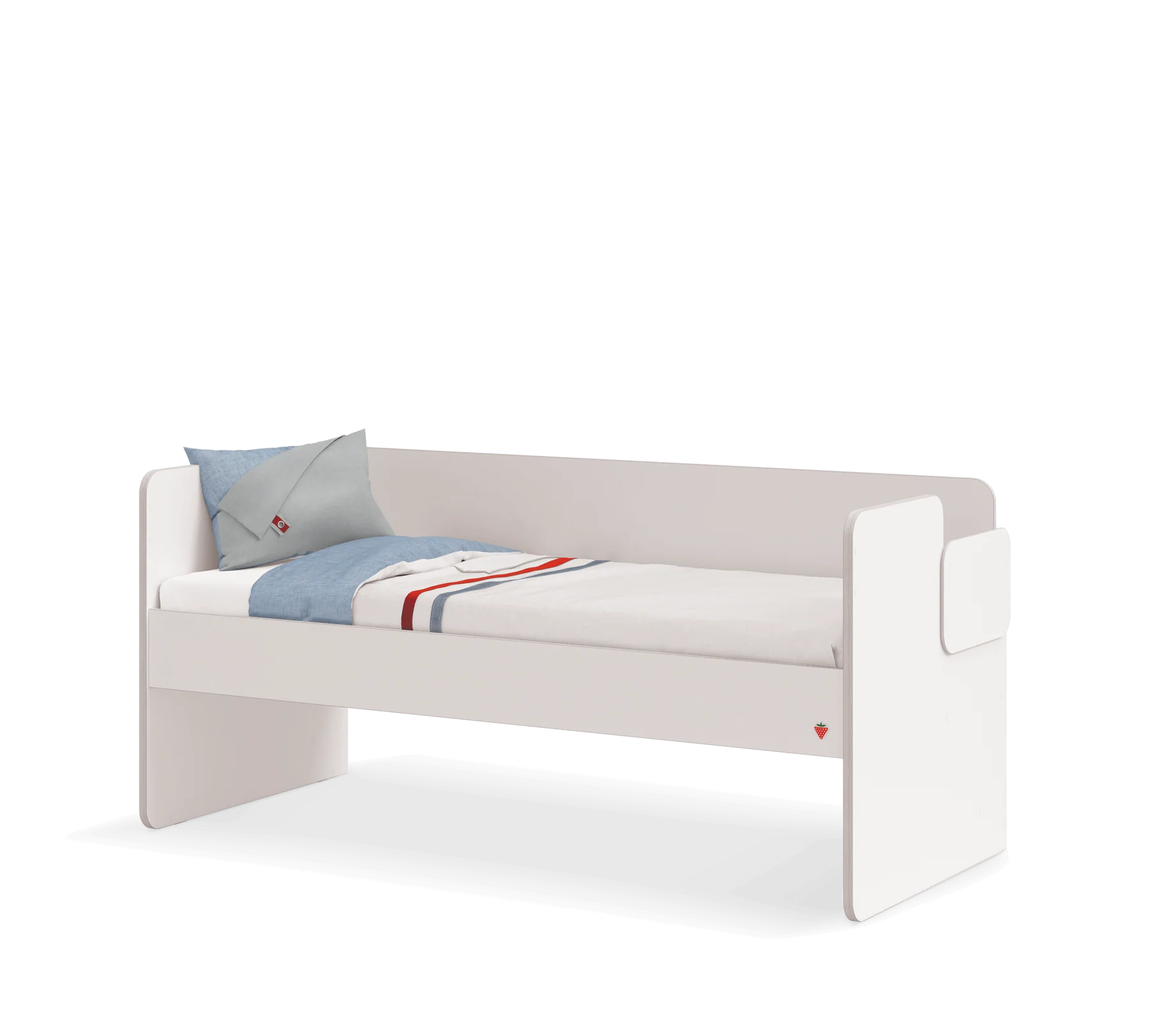 Модулно двуетажно легло «Studio White» - Сет 1, с три легла и стълби с чекмеджета