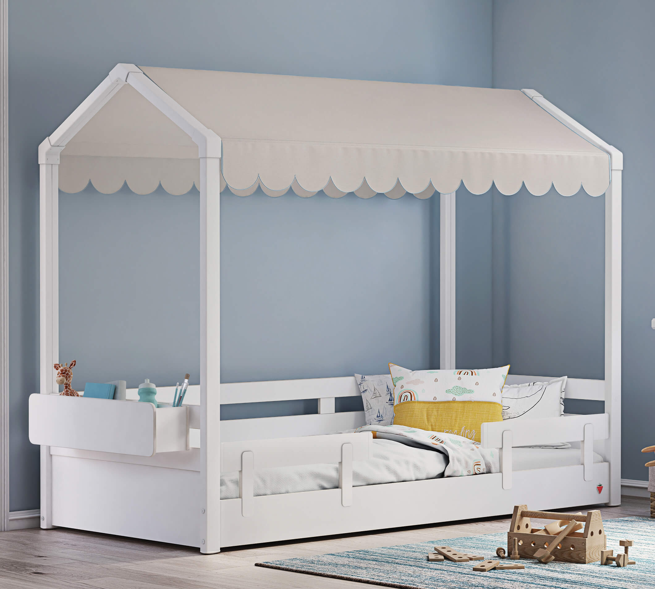 Предпазна преграда за легло «Montes White» с размер 72х2.5х25см