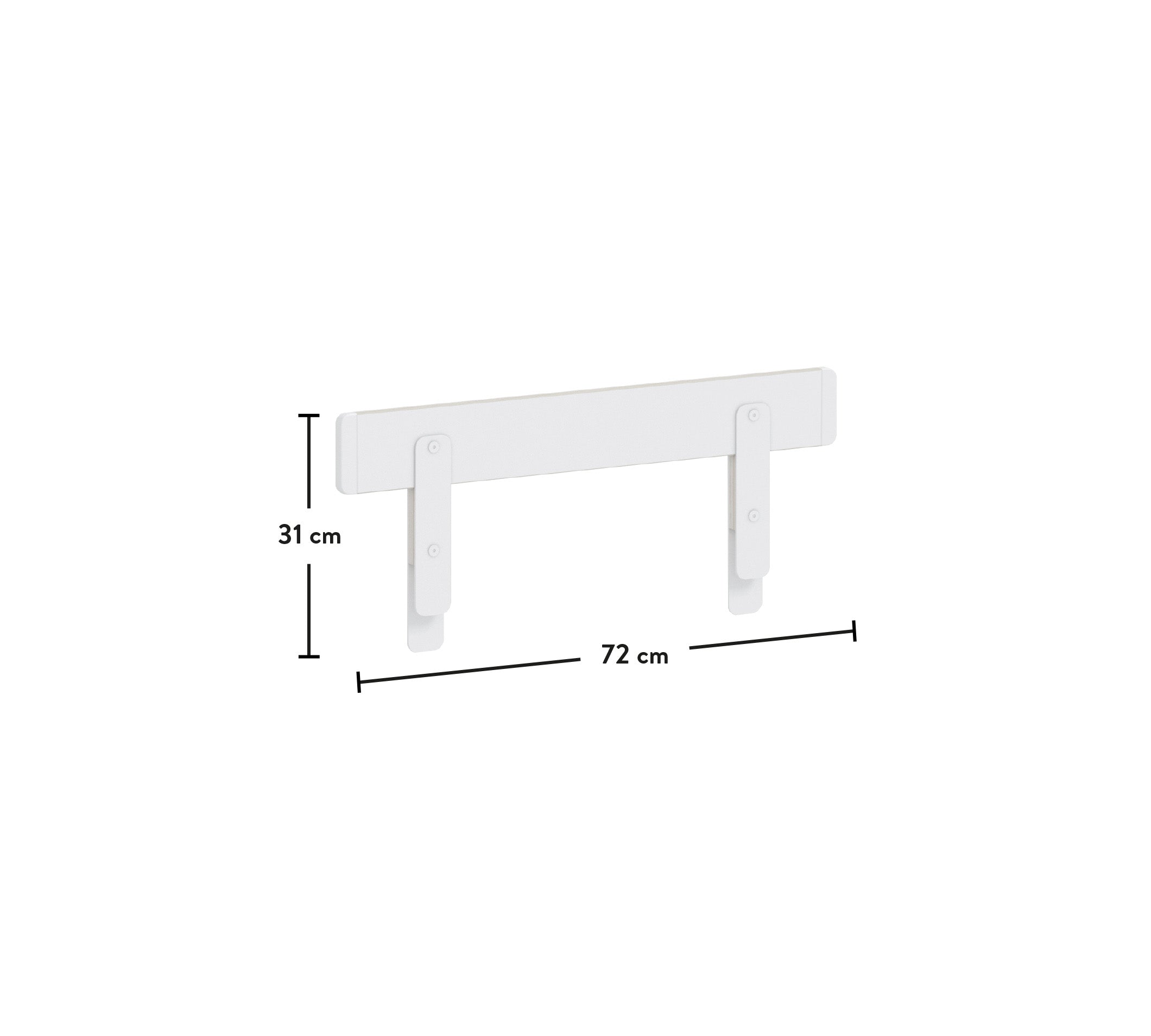 Предпазна преграда за легло «Montes White» с размер 72х2.5х25см