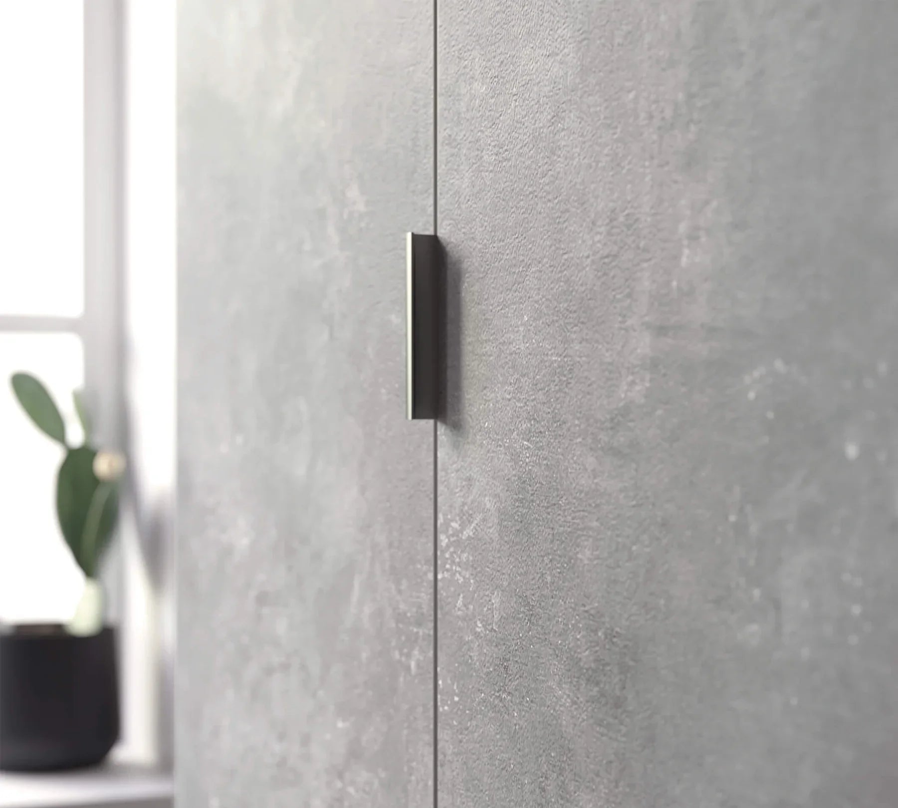 Двукрилен гардероб «Space Gray» - рафтове, ширина 104см