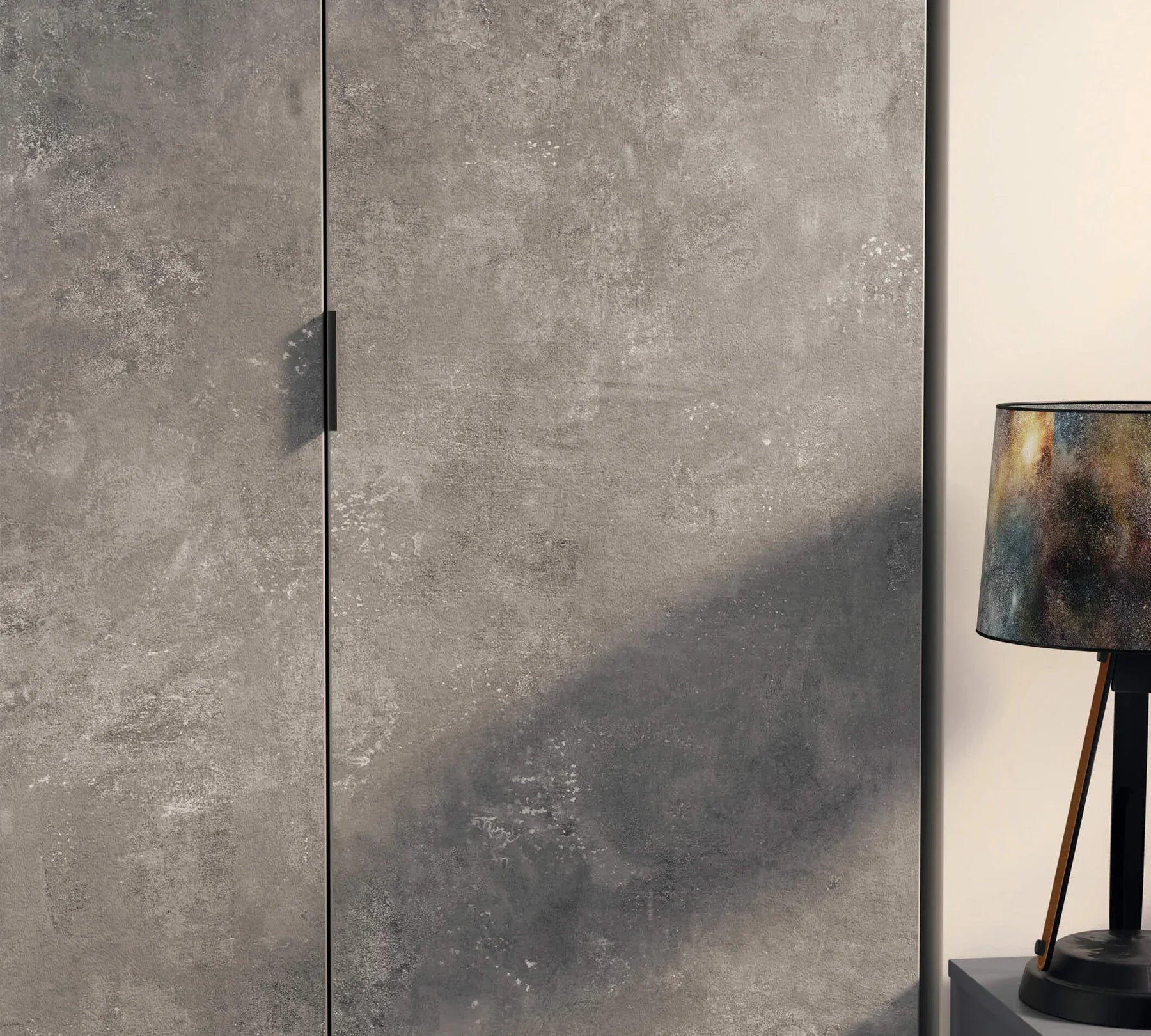 Двукрилен гардероб «Space Gray» - рафтове, ширина 104см