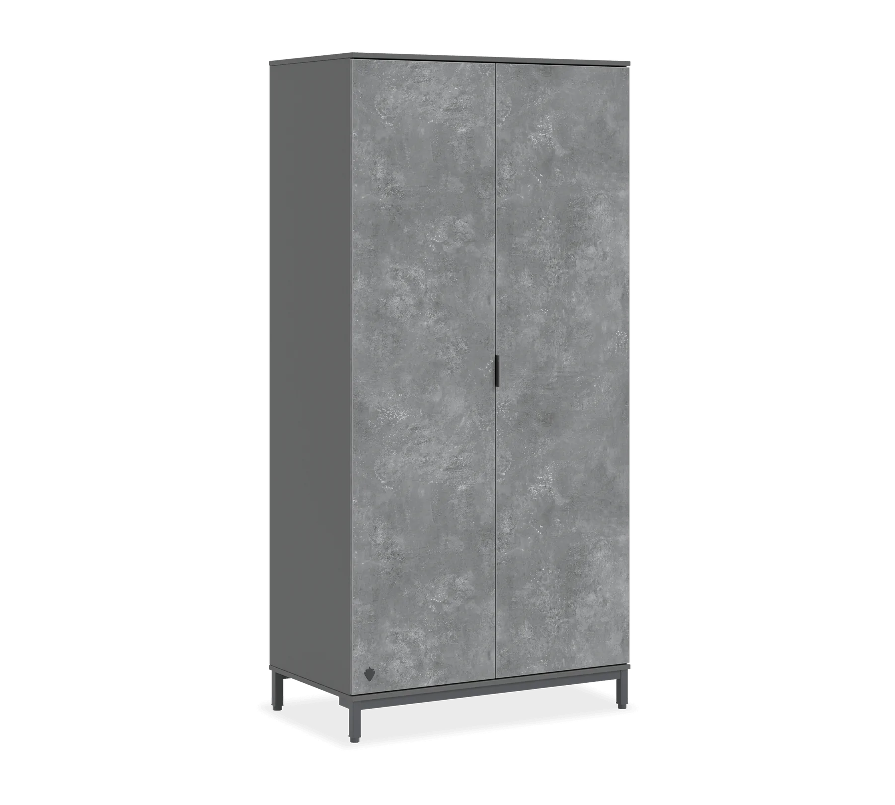 Двукрилен гардероб «Space Gray» - рафтове, ширина 104см