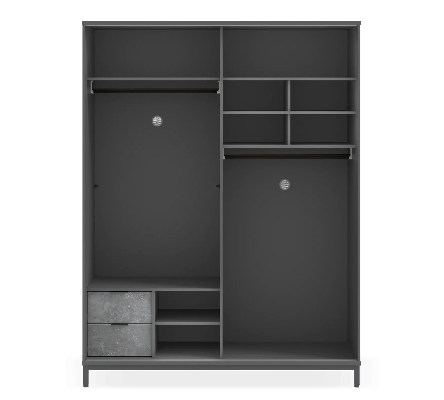 Гардероб с плъзгащи се врати Space Gray