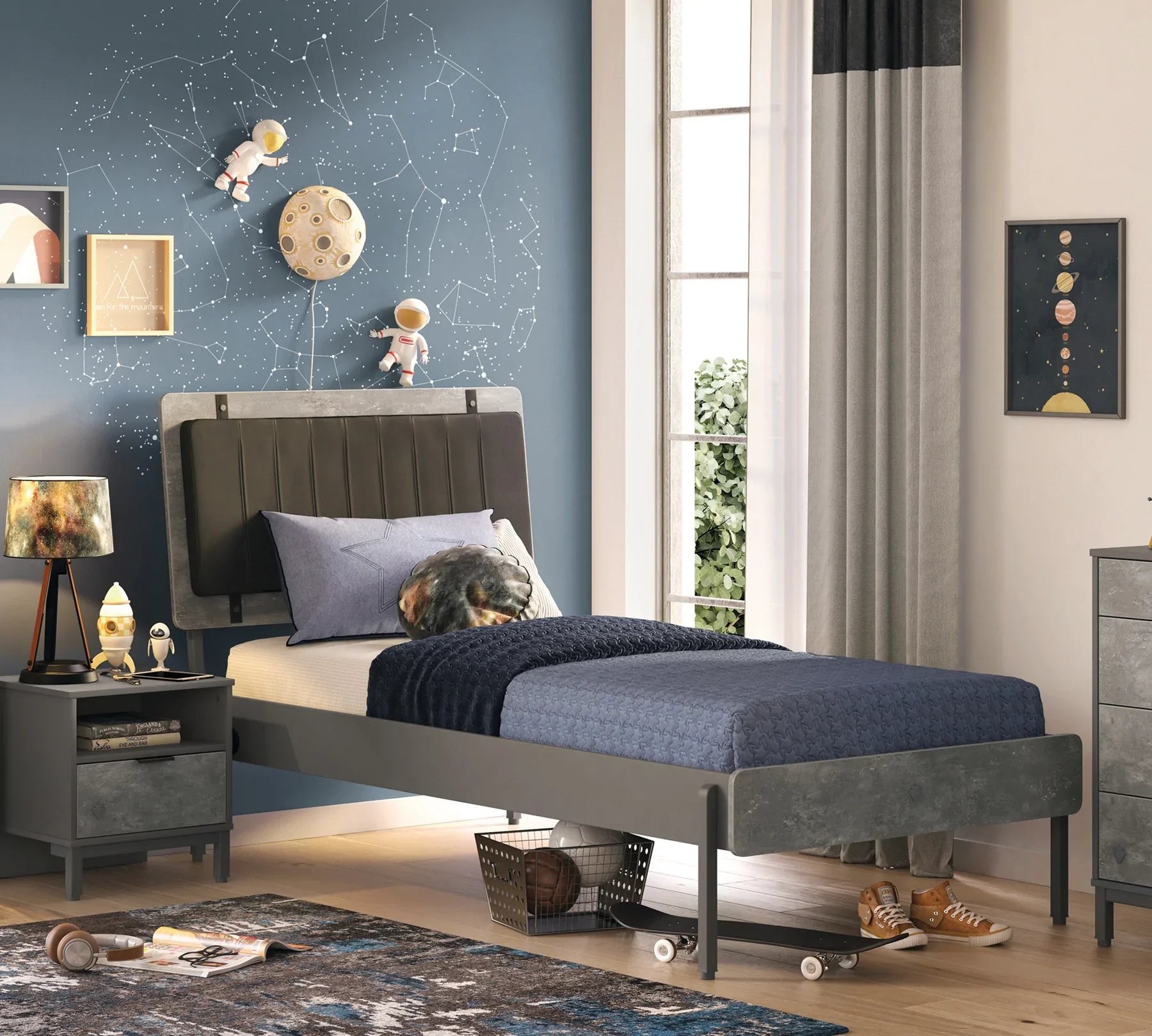 Детско легло Space Gray (120х200см)