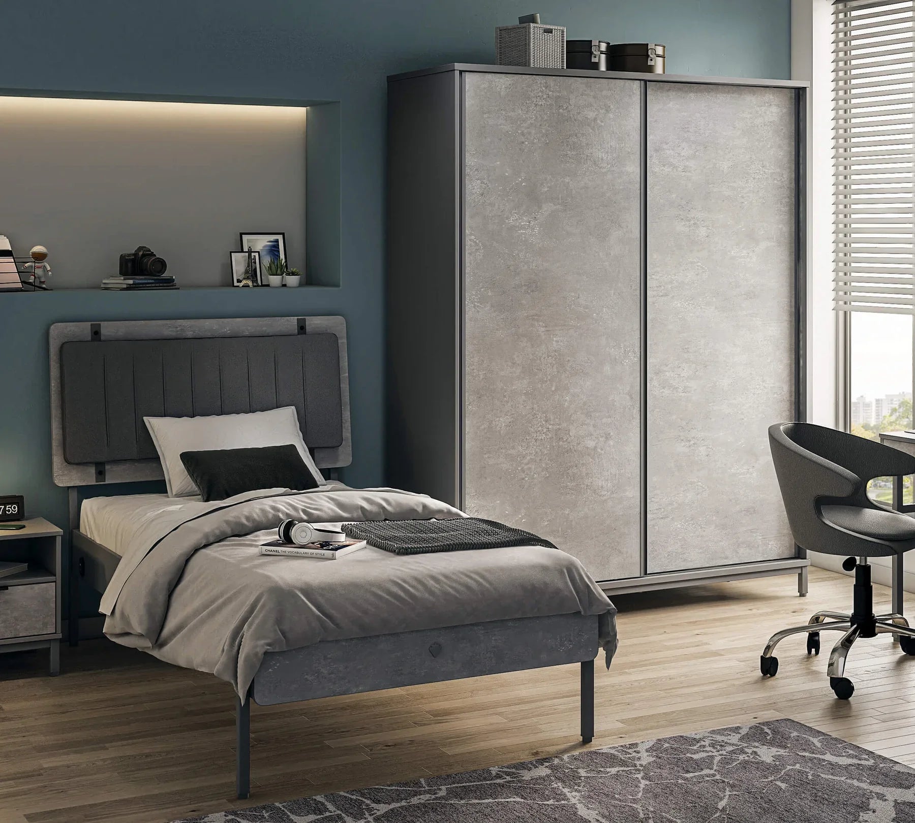 Детско легло Space Gray (120х200см)