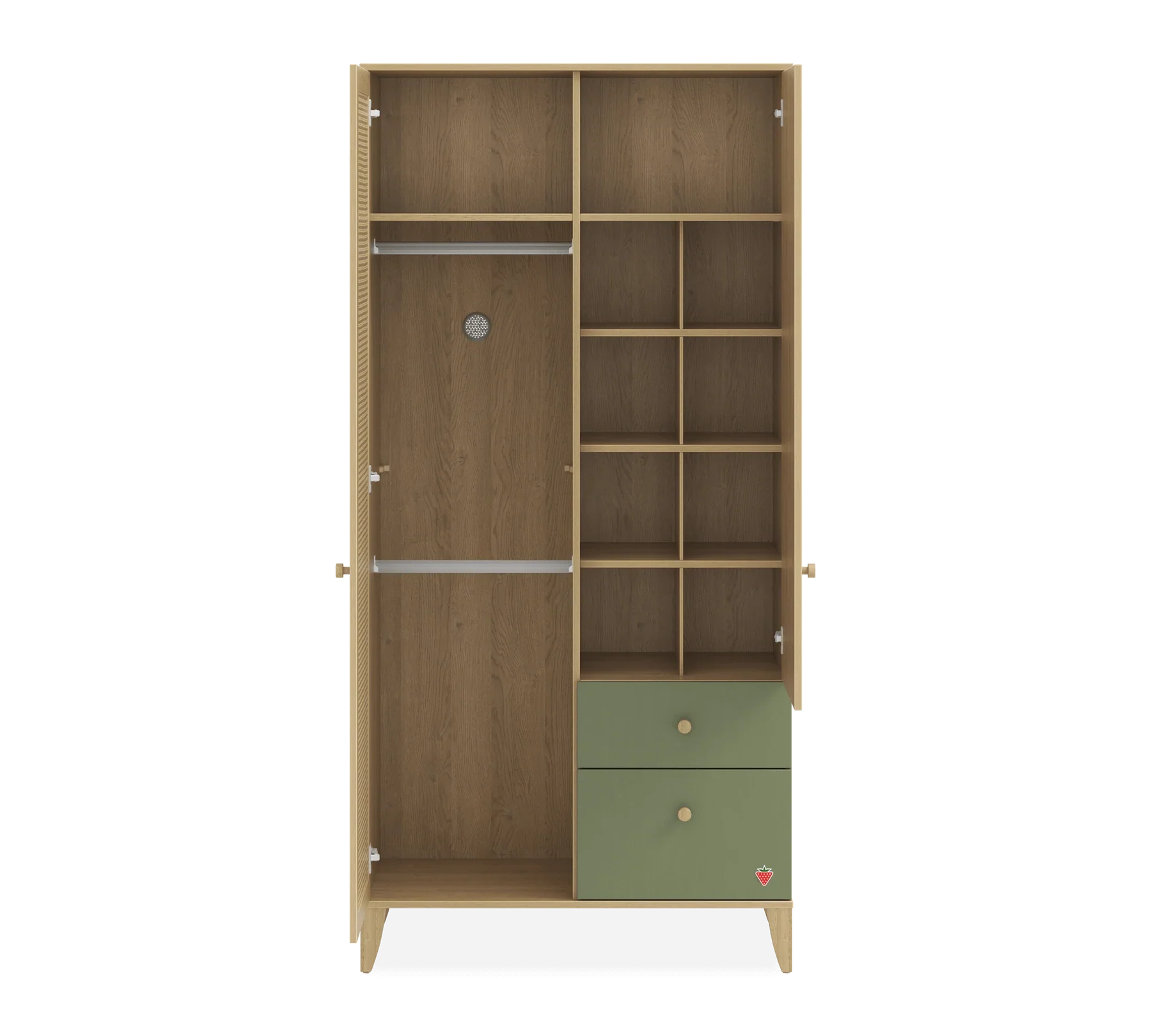 Двукрилен гардероб «Loof Baby» - чекмеджета, ширина 95см