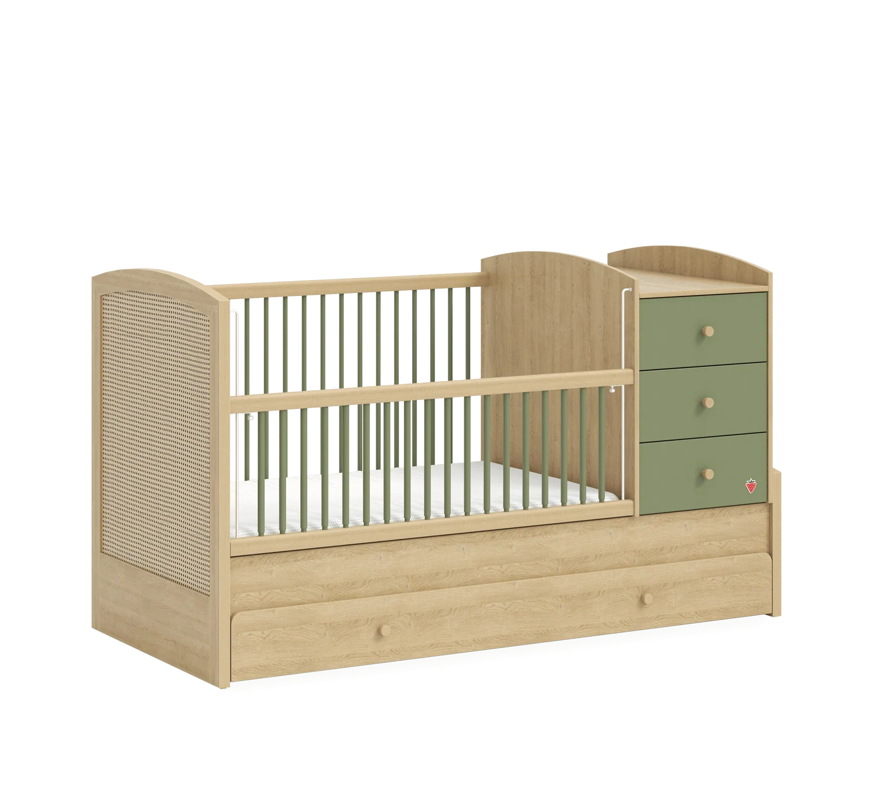 Трансформираща се бебешка кошара - легло «Loof Baby» за матраци 80x130см и 80x180cm