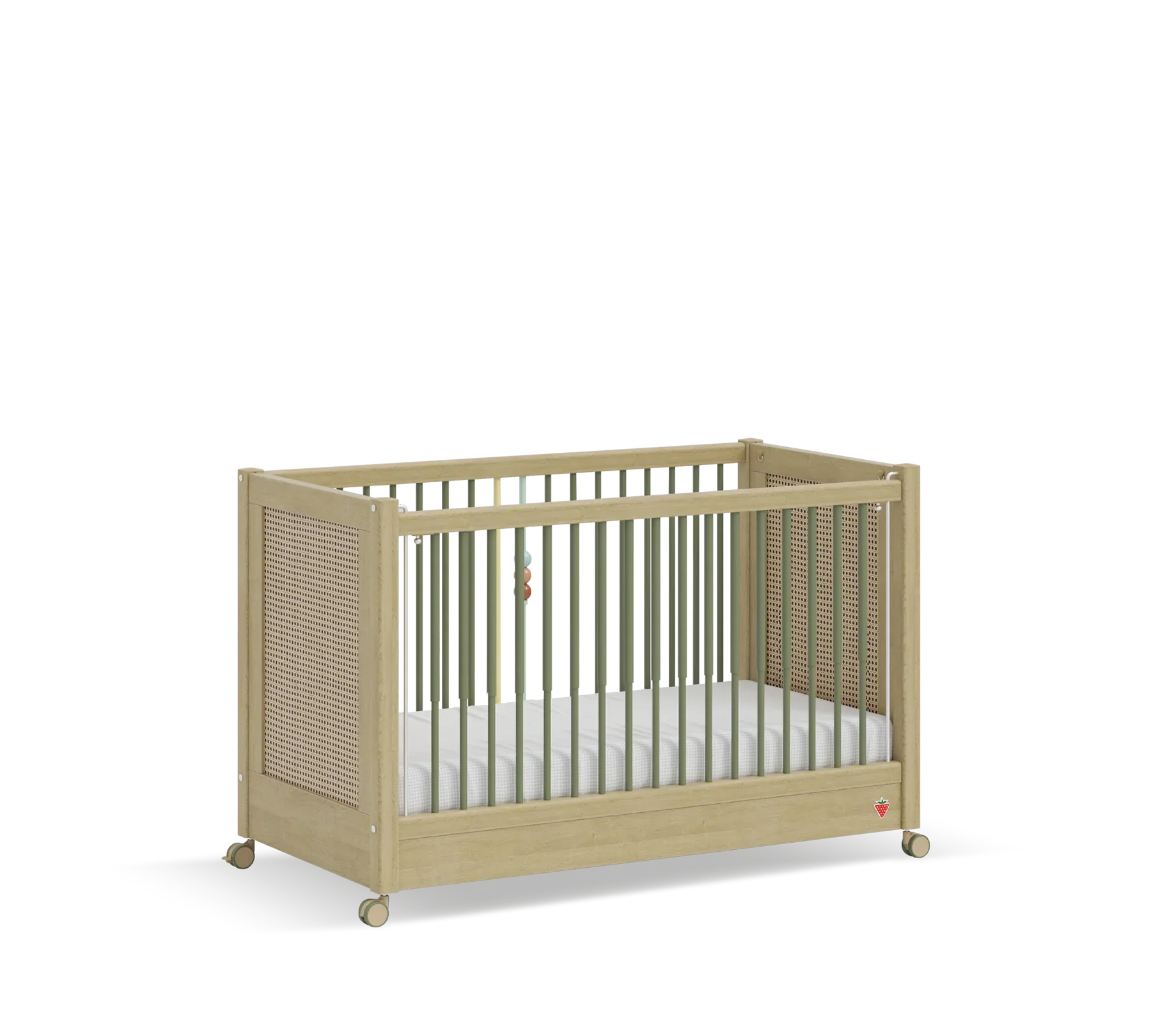 Бебешка кошара «Baby Loof» с въртящи колелца и подвижна преграда, за матрак 60х120см