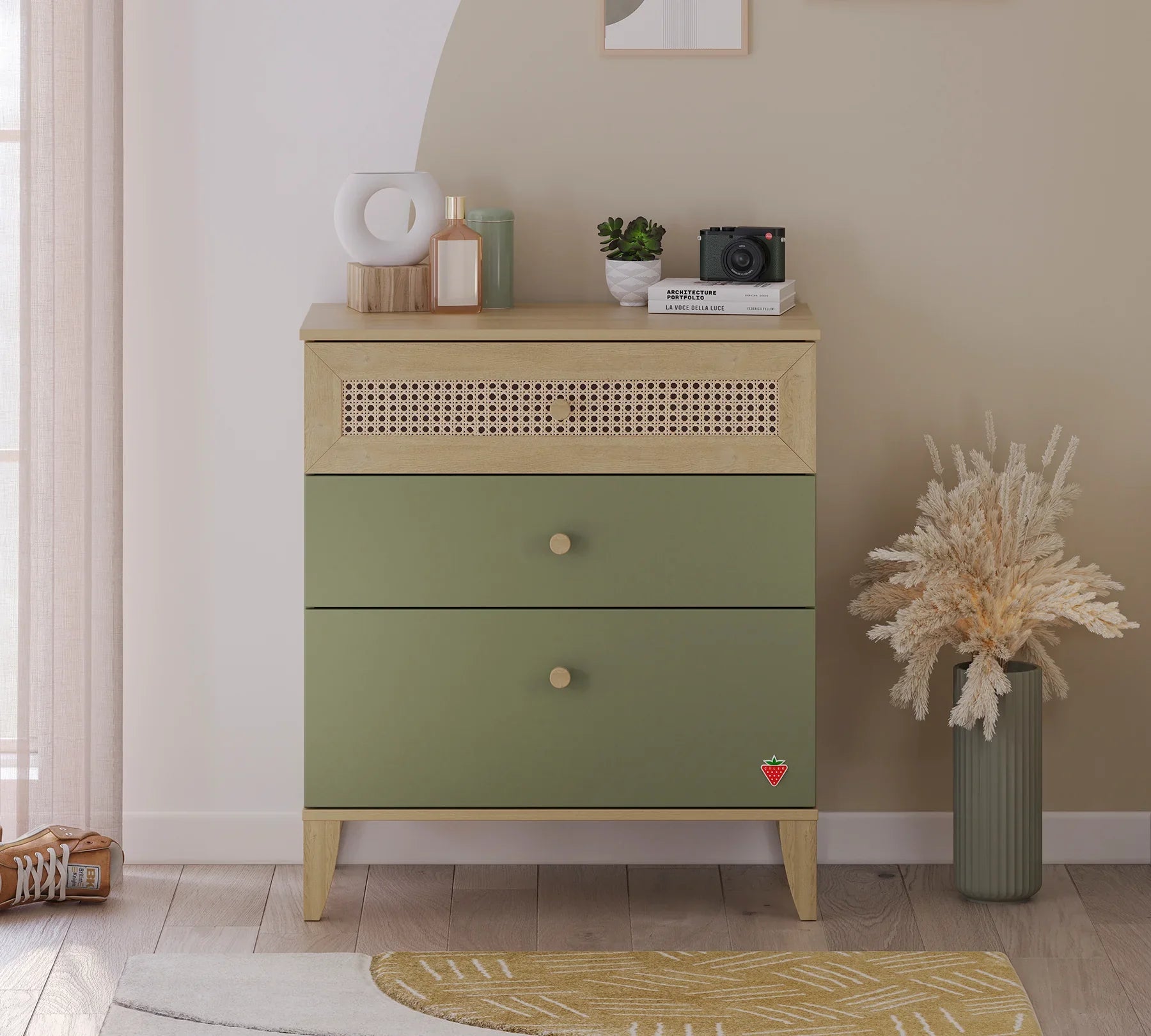 Скрин «Loof» с три чекмеджета, размер 75х85х42см