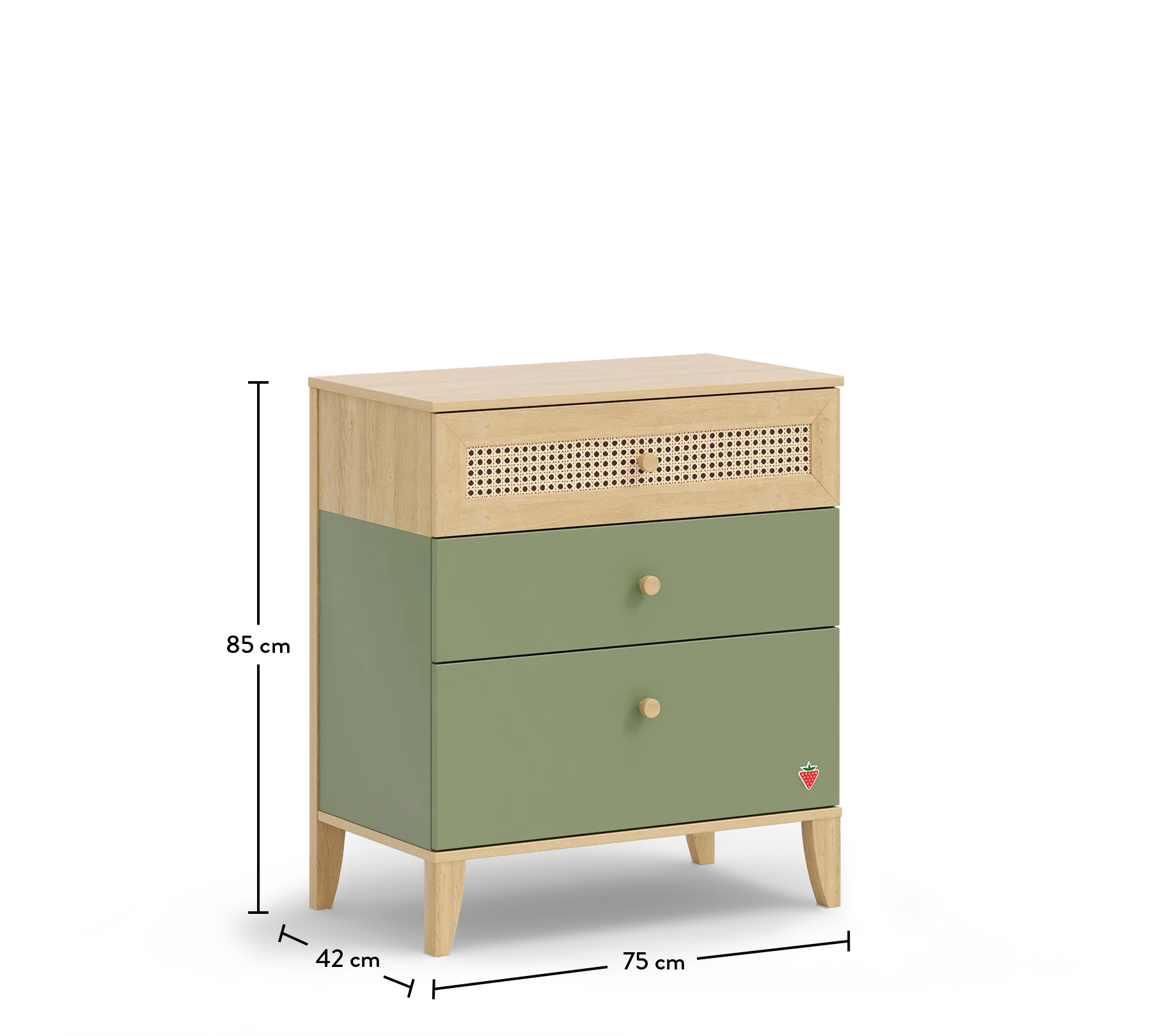 Скрин «Loof» с три чекмеджета, размер 75х85х42см