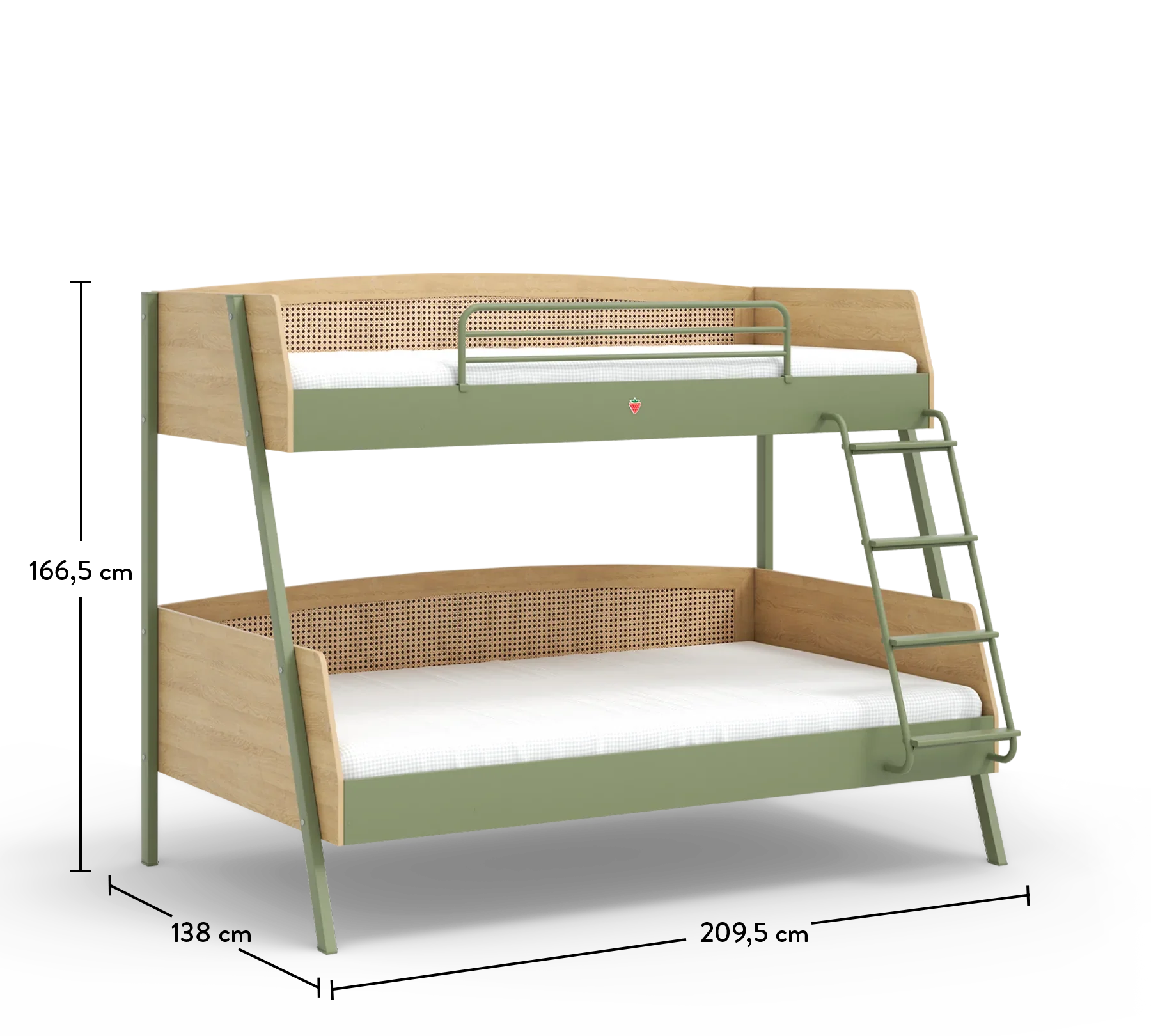 Двуетажно легло Loof 120x200см - 90x200см