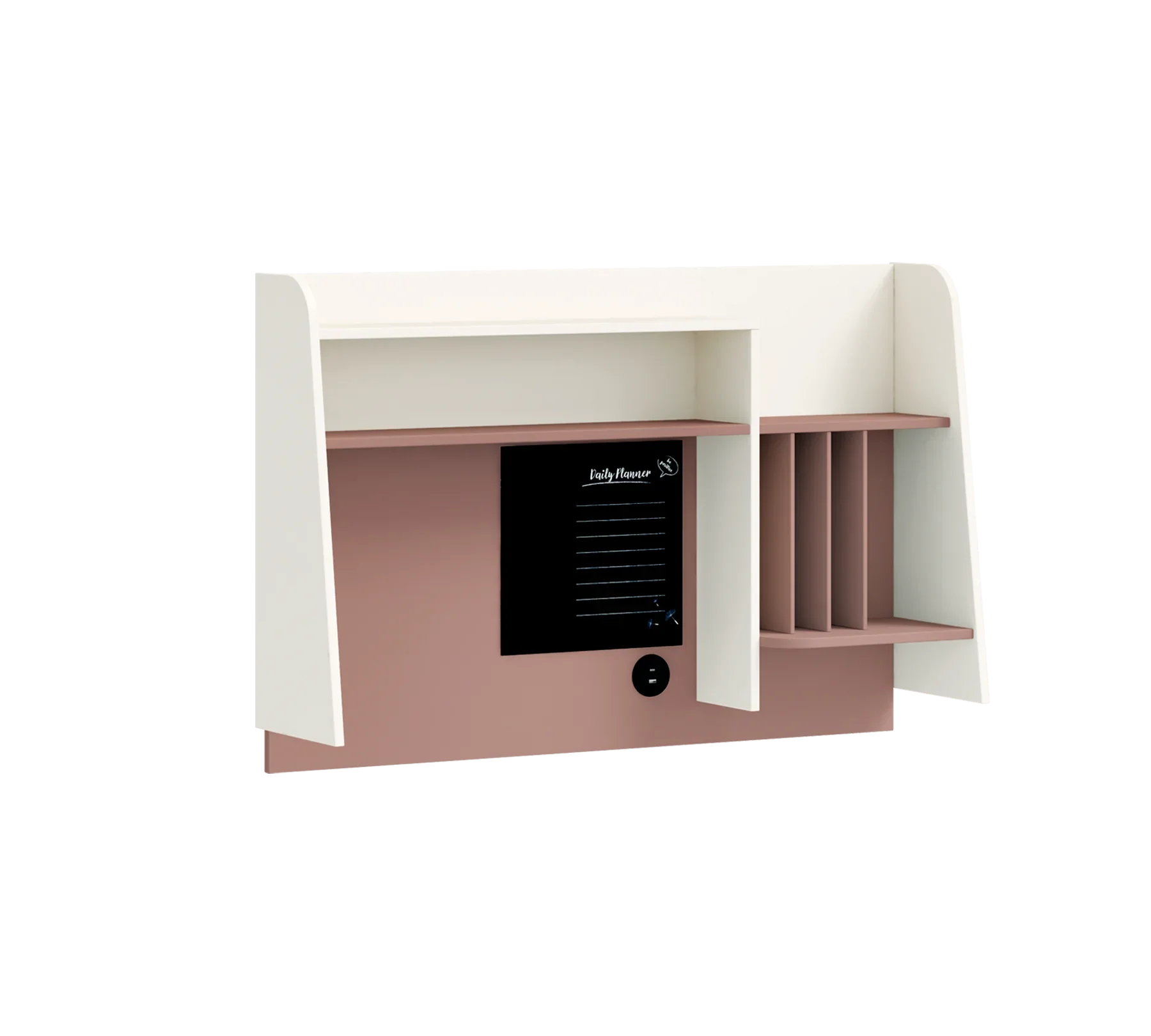 Надстройка за бюро «Elegance» + USB зарядна станция, LED осветление, размер 117х70х28см