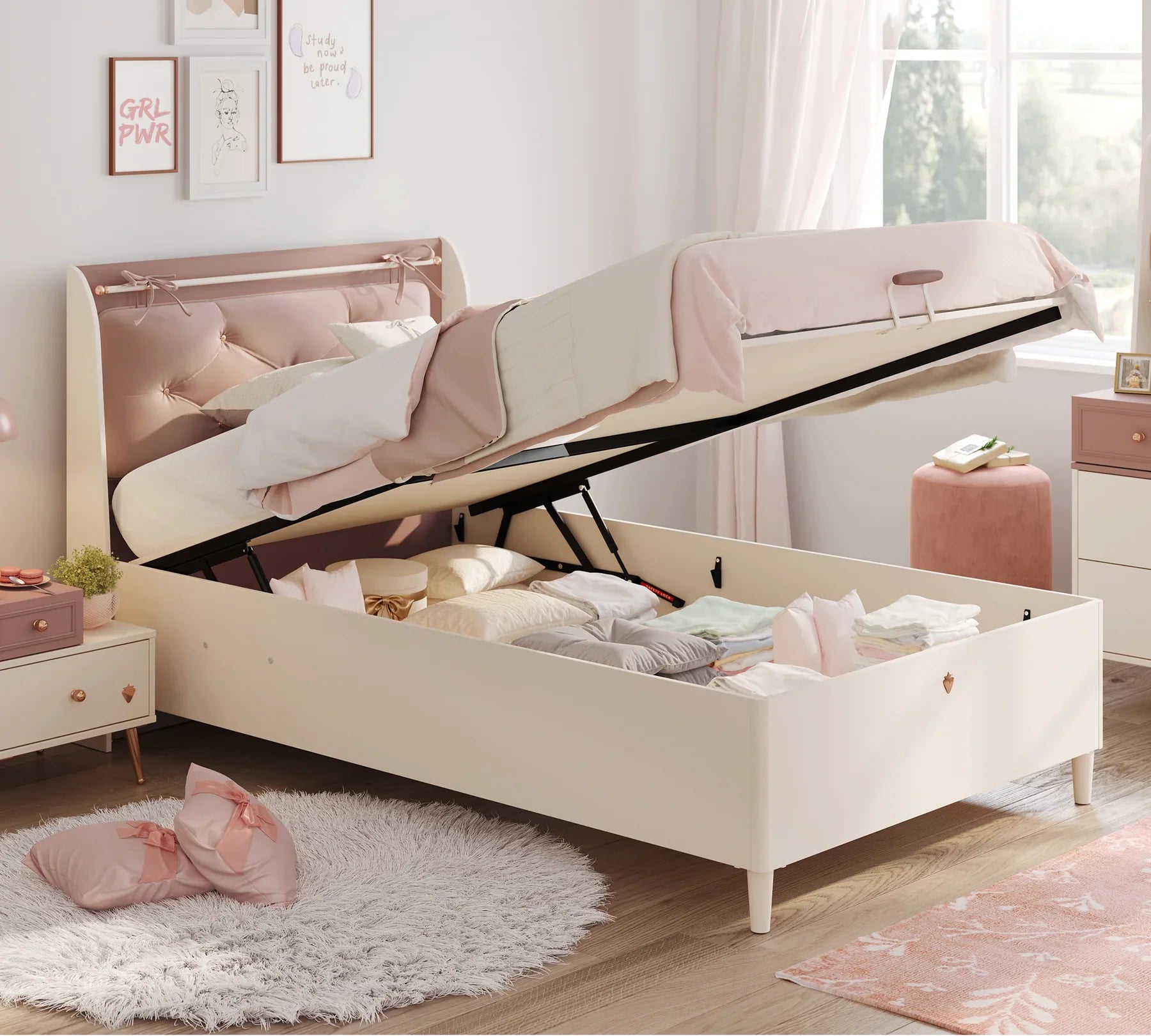 Легло «Elegance» - с място за съхранение, повдигащ механизъм