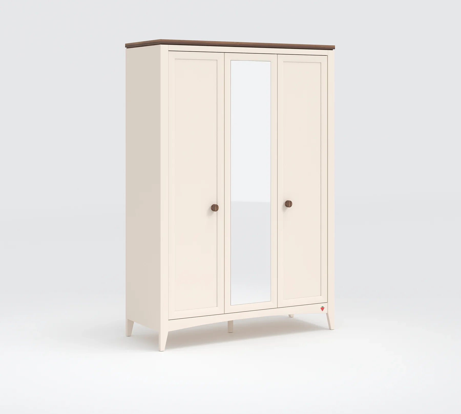 Трикрилен гардероб «Lapel» с огледална врата, ширина 150см