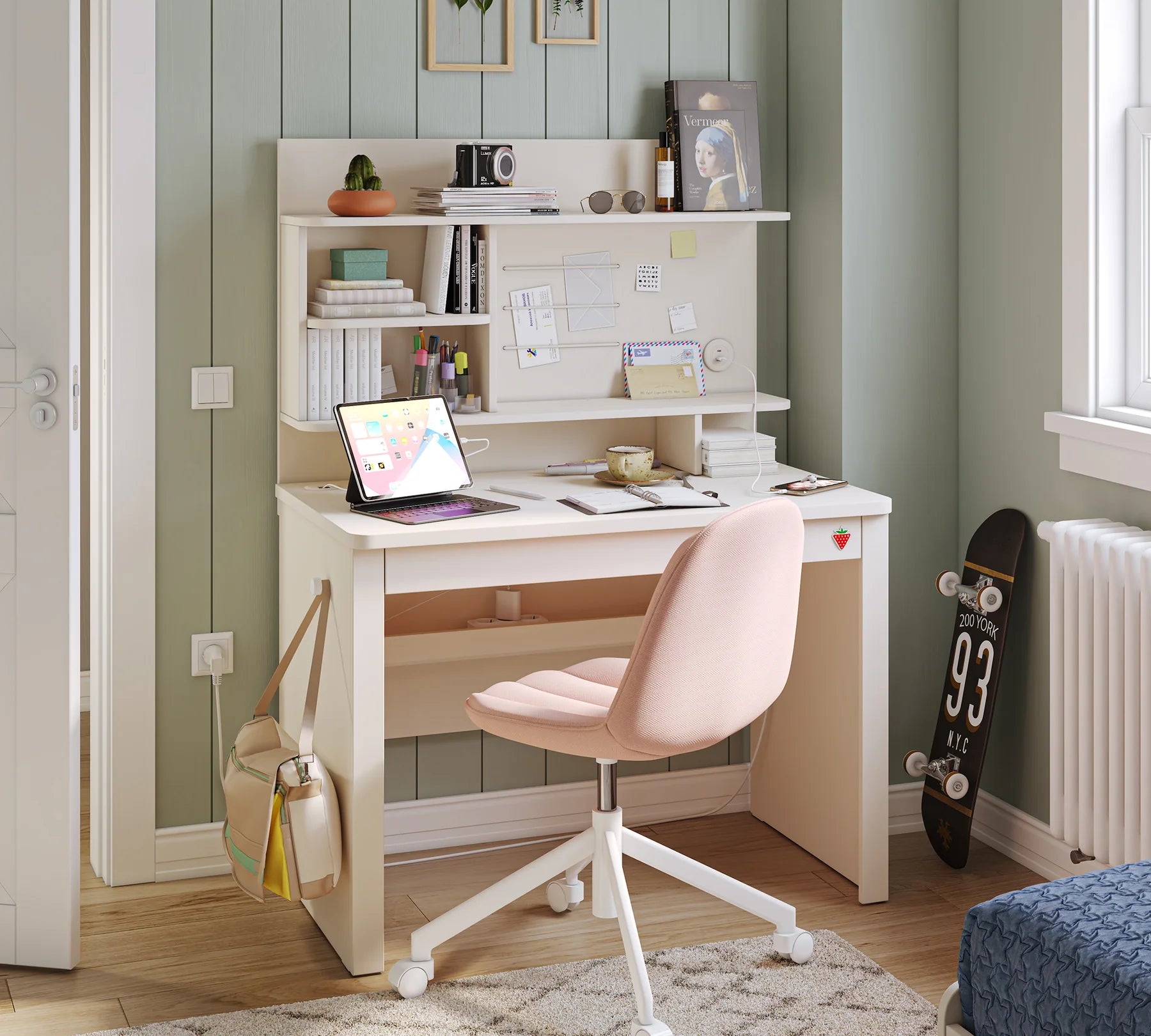 Надстройка за бюро «Varia» + USB зарядна станция, размер 102x71x21см