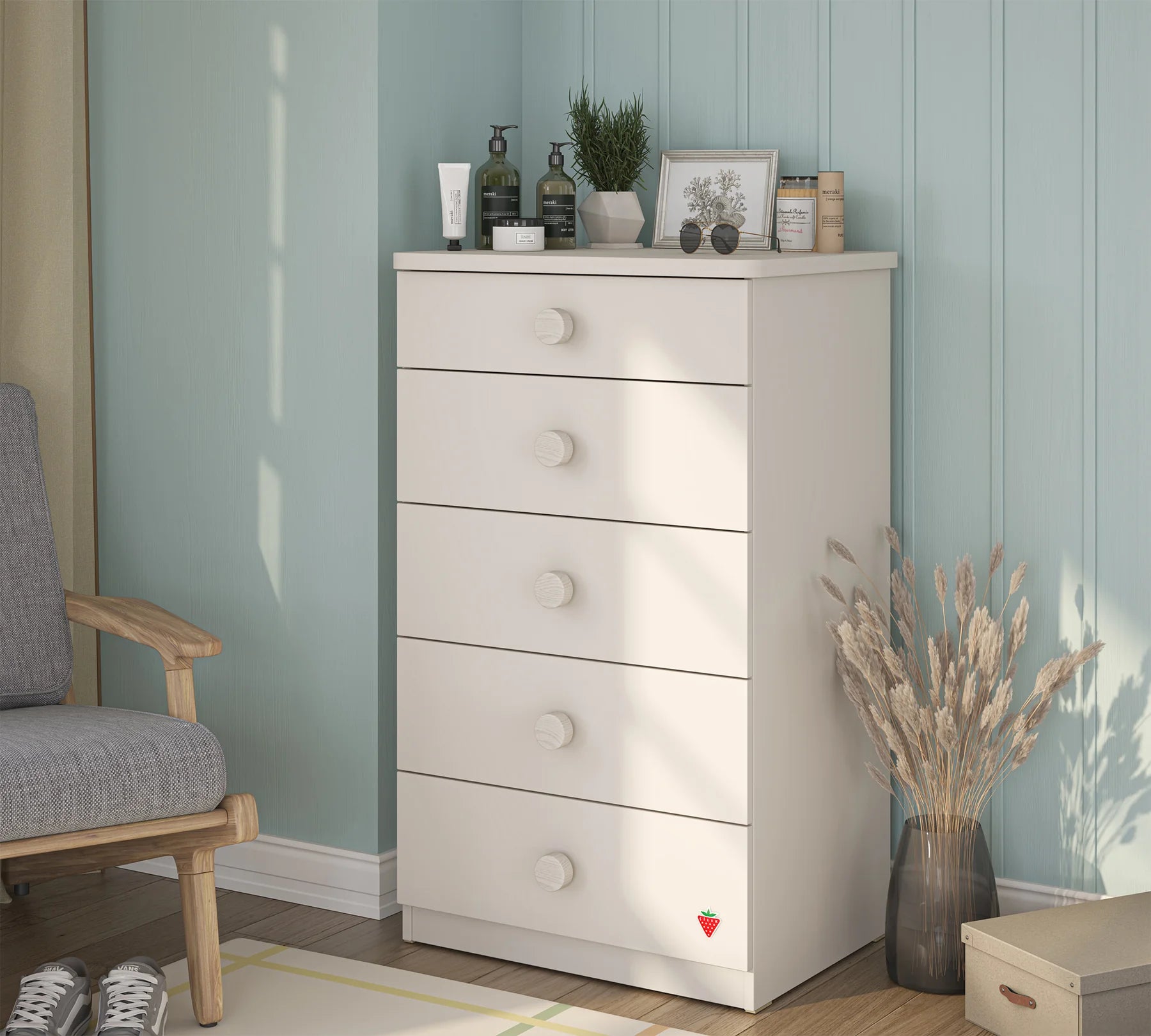 Скрин «Varia» с пет чекмеджета, размер 63х104х49см