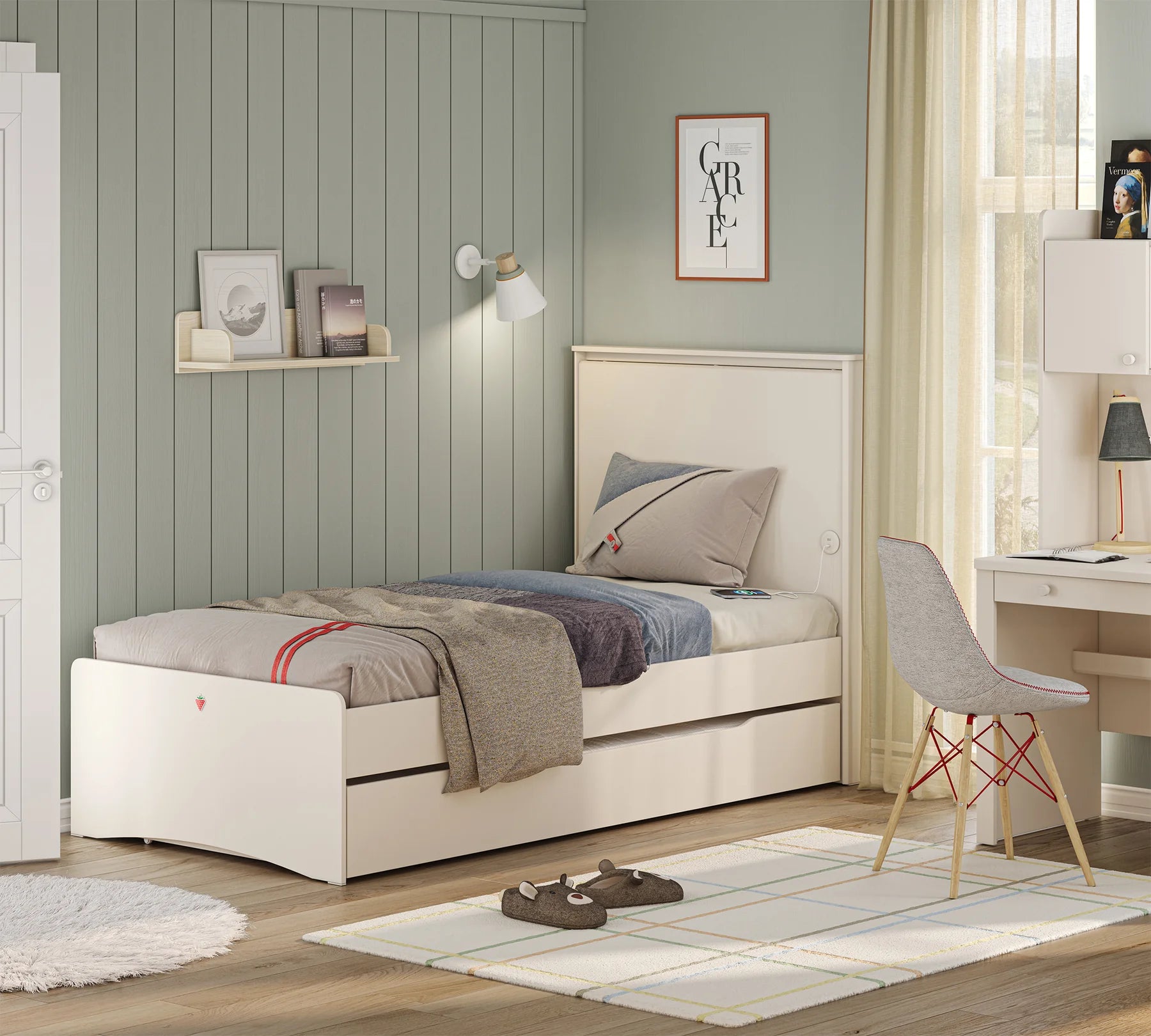 Легло «Varia» + табла с USB зарядна станция