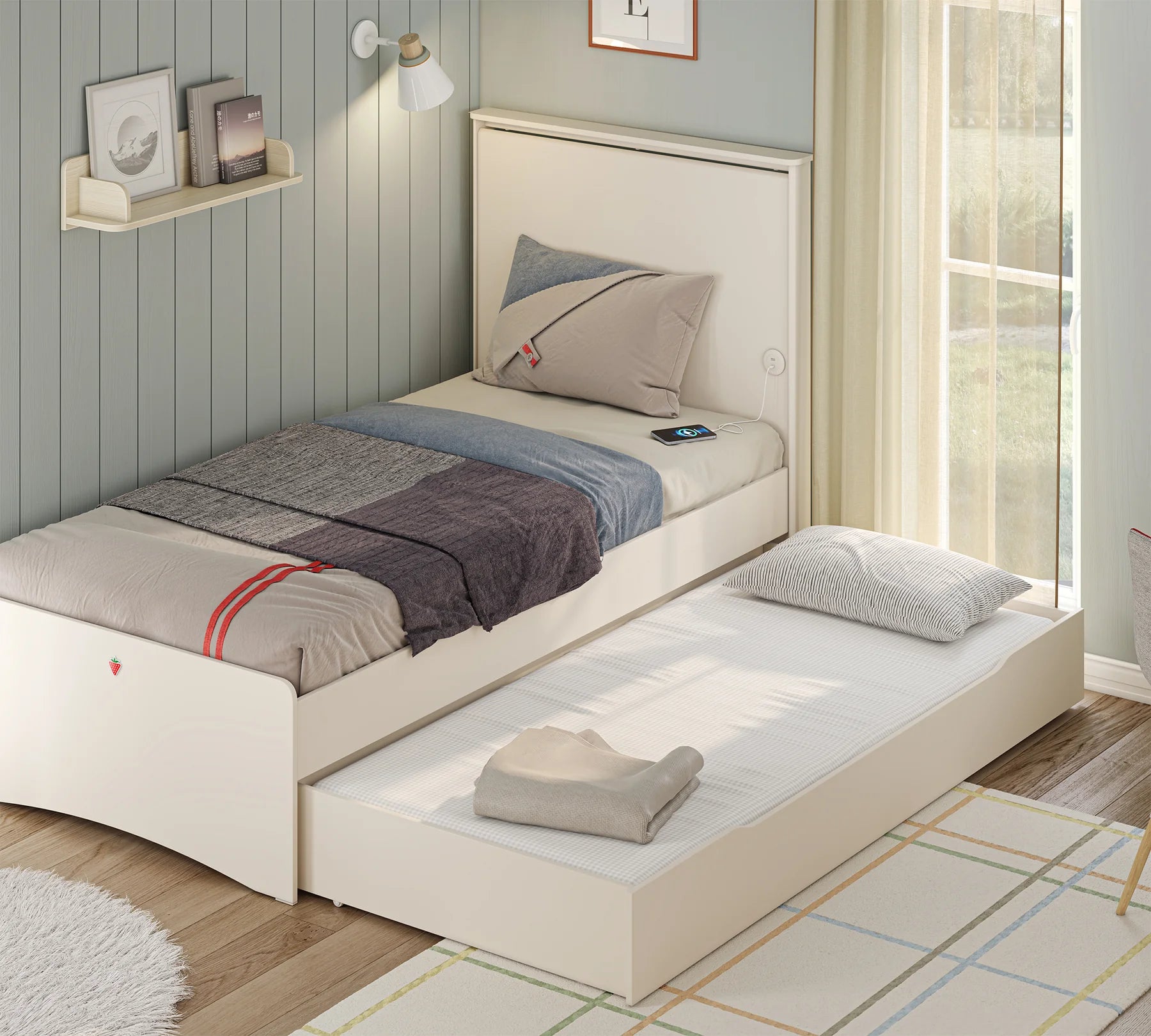 Легло «Varia» + табла с USB зарядна станция