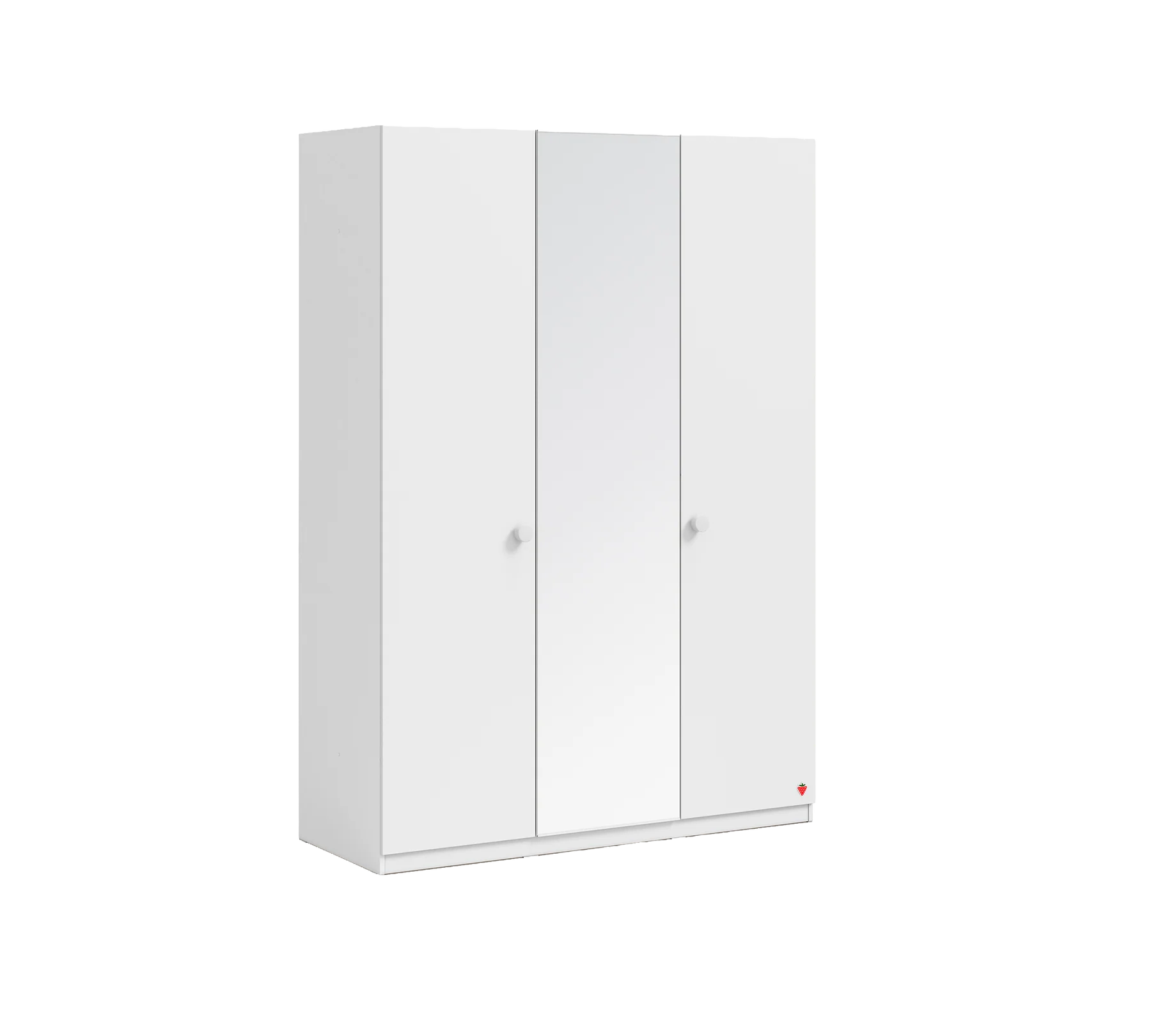 Трикрилен гардероб «Varia White» с огледална врата, ширина 150см