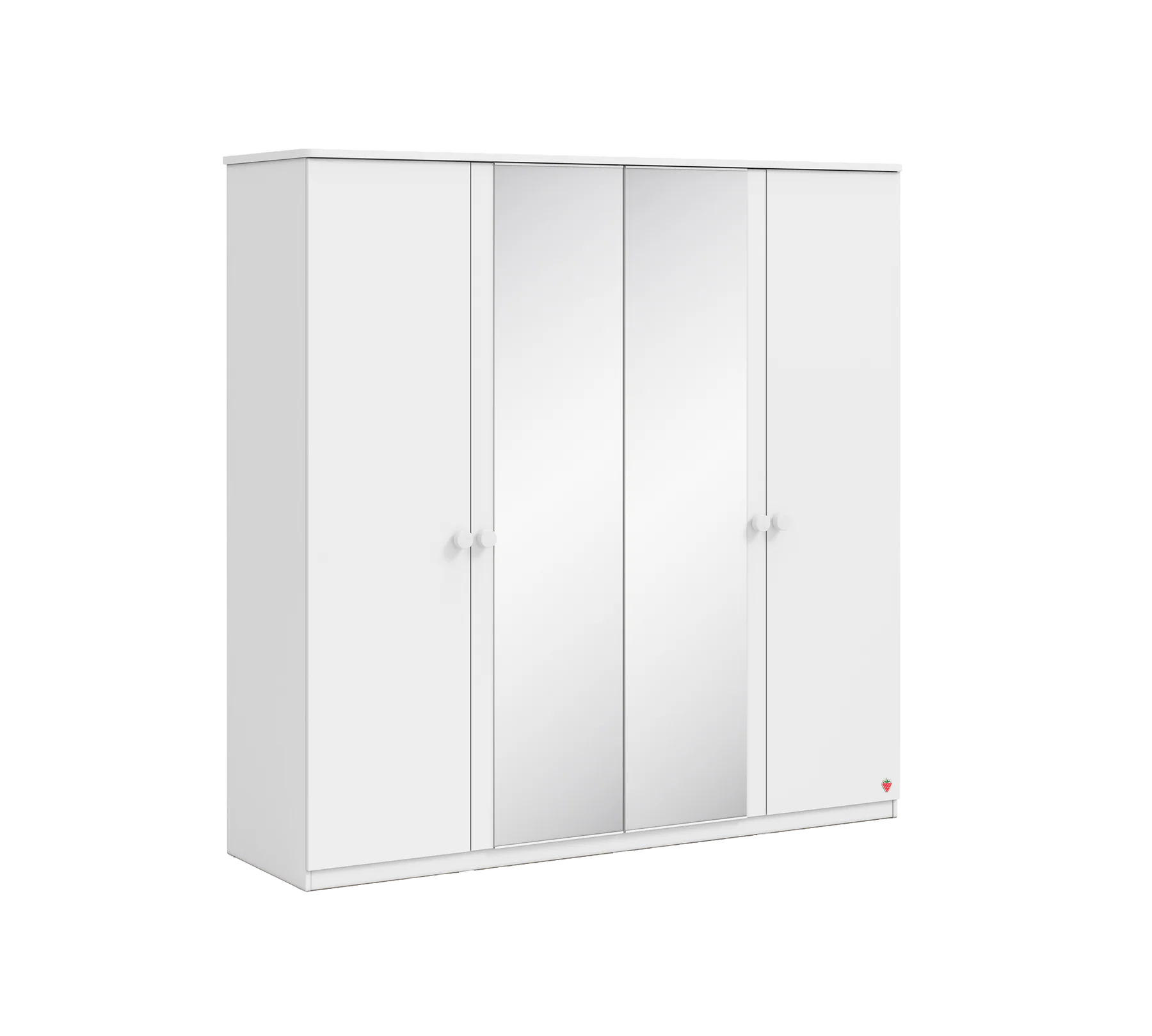 Четирикрилен гардероб «Varia White» - ширина 205см