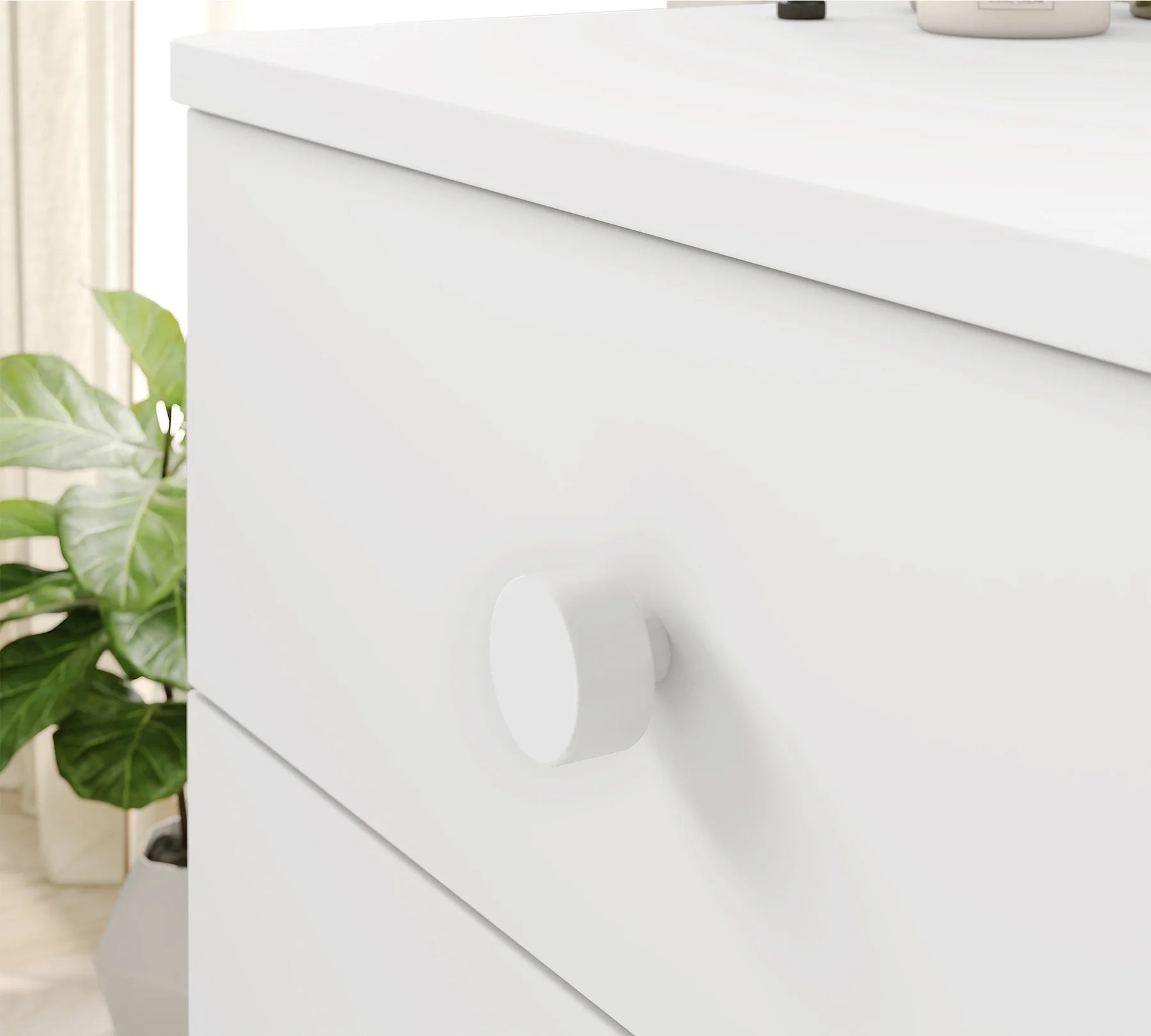 Нощно шкафче «Varia White» + две чекмеджета, размер 43х50х42см