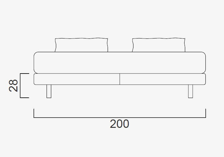Тапицирана основа за легло «Alfa»