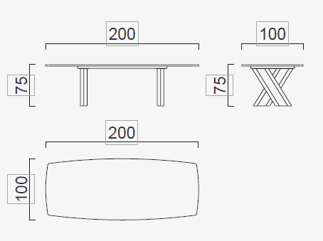 Трапезна маса «Minera Cross» с керамичен плот