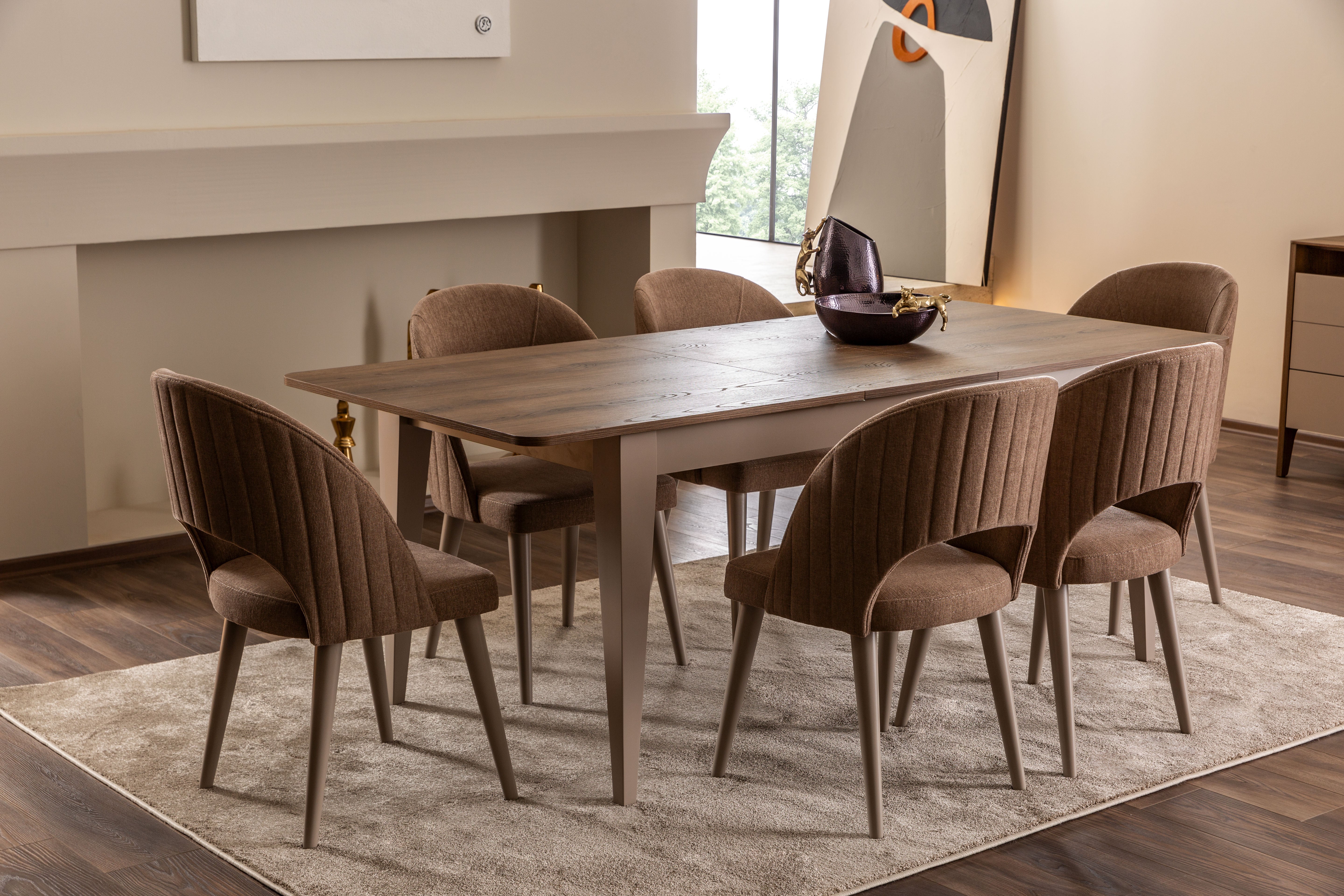 Трапезен стол «Tilsim» с тапицерия