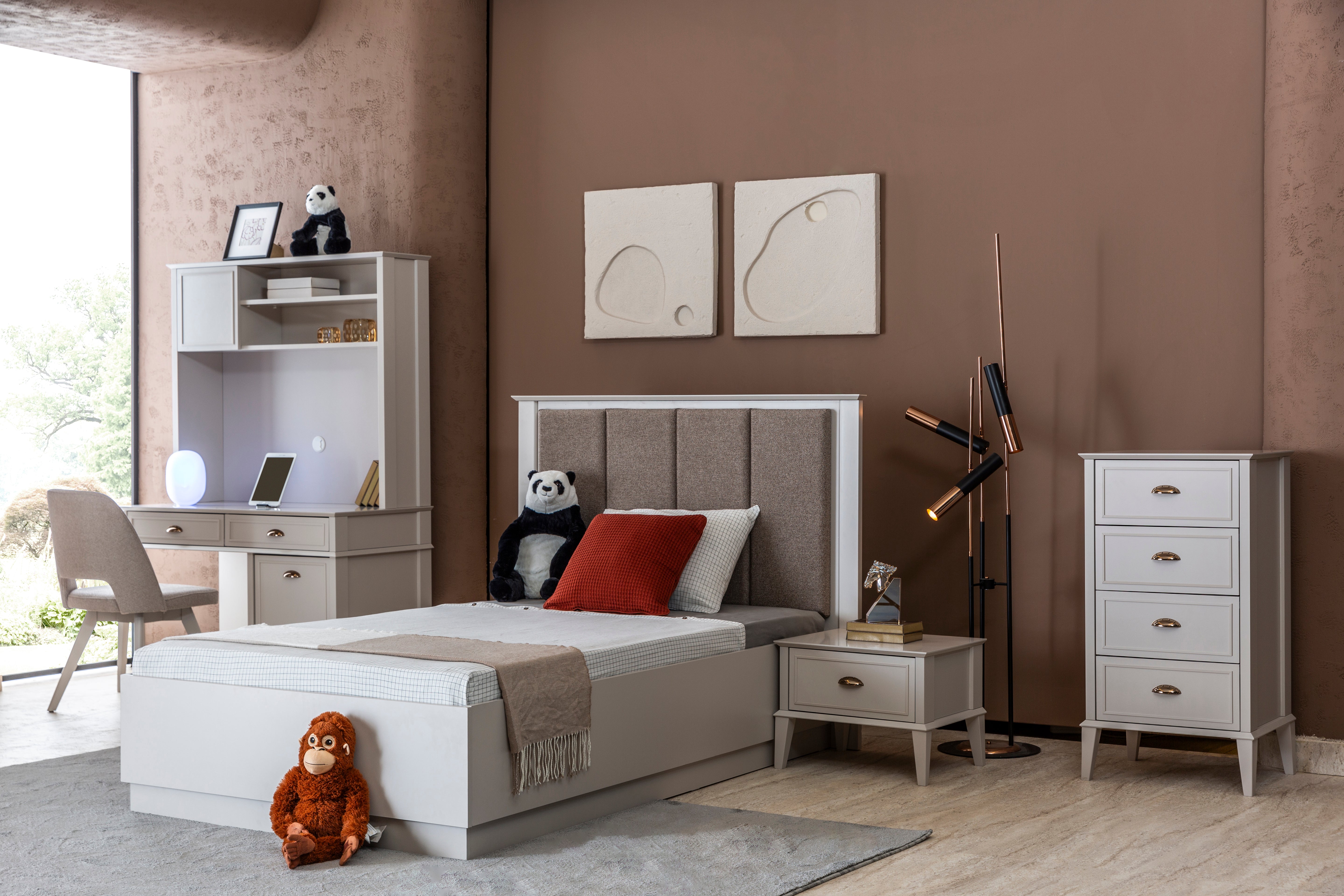 Тапицирано легло «Alacati» с място за съхранение, повдигащ механизъм