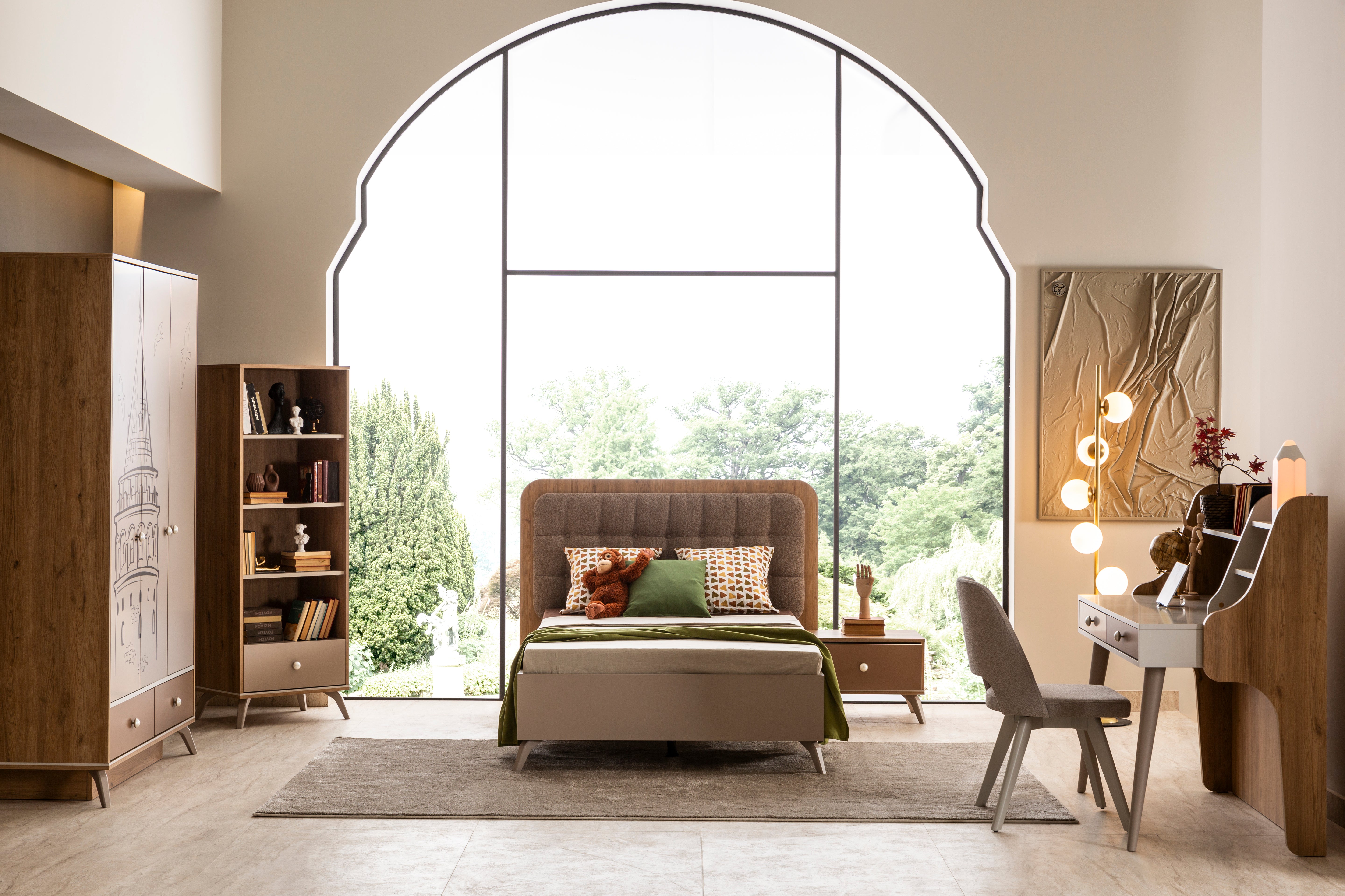 Трикрилен гардероб «Galata» - ширина 142см