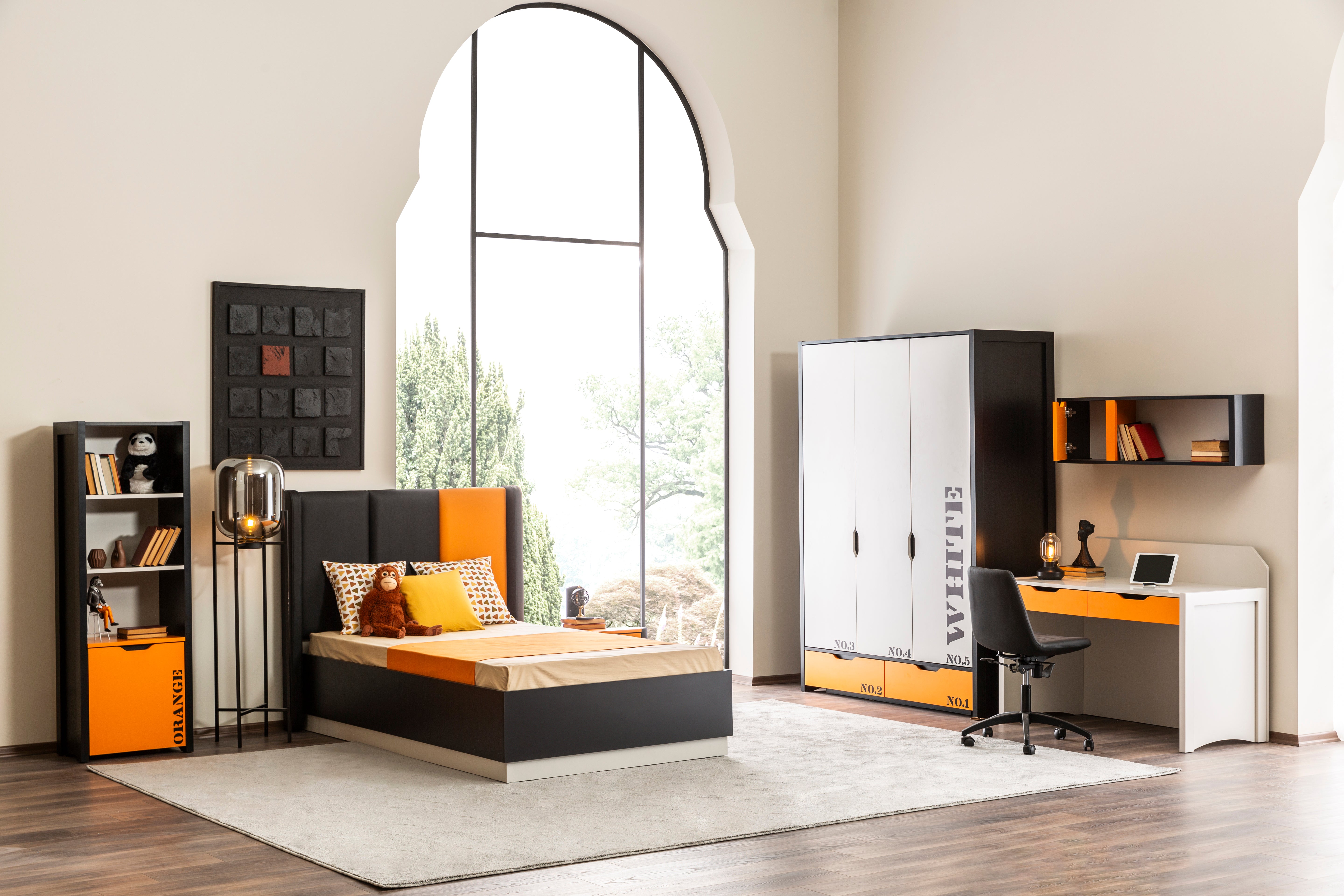 Трикрилен гардероб «Belen» - ширина 150см