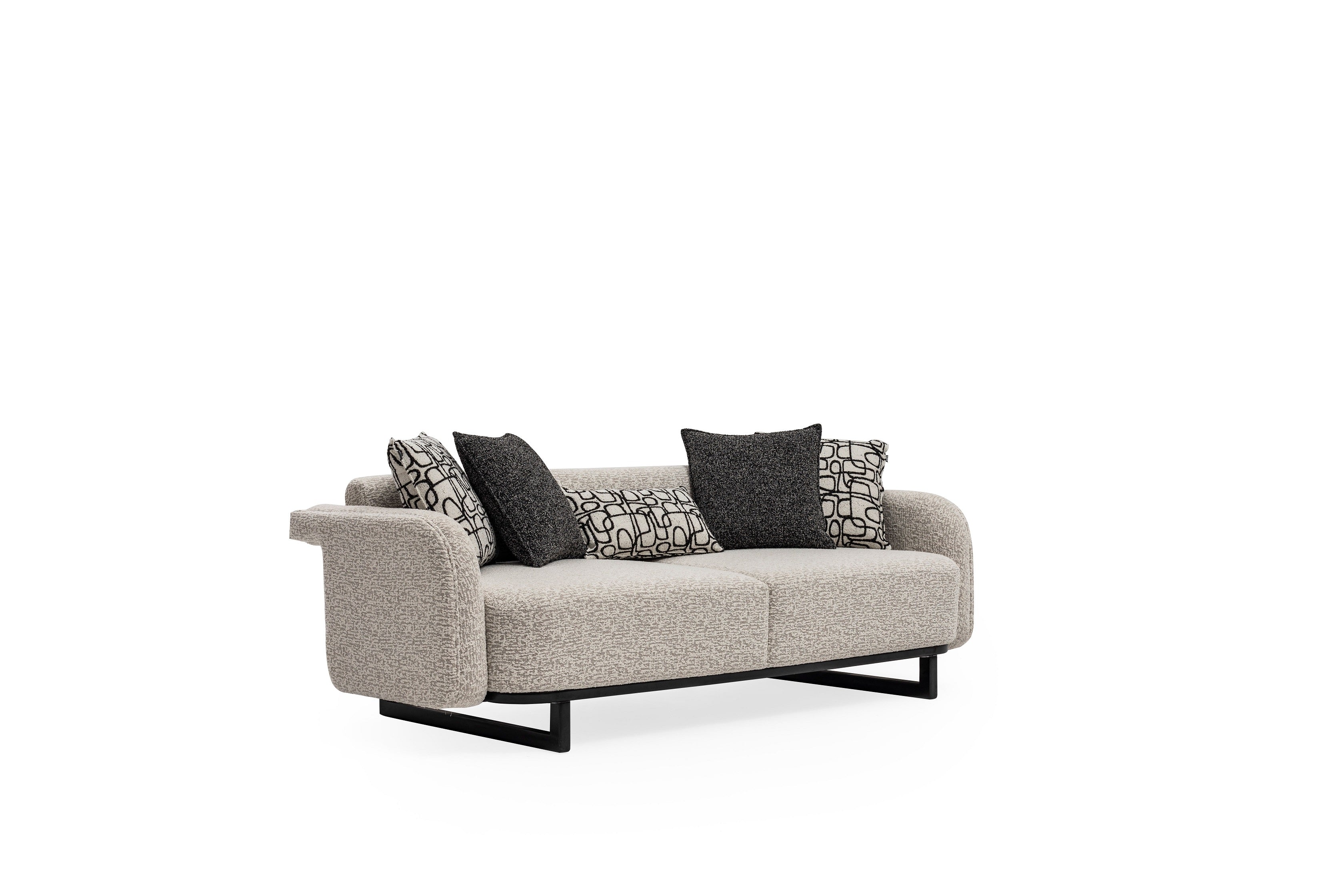 Tриместен диван «Bergama» + декоративни възглавници, ширина 215см