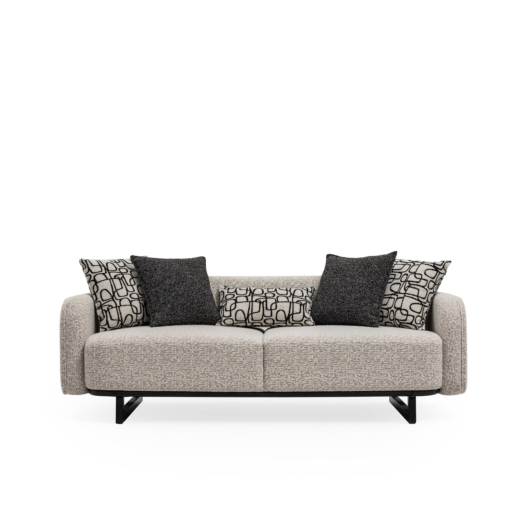 Tриместен диван «Bergama» + декоративни възглавници, ширина 215см