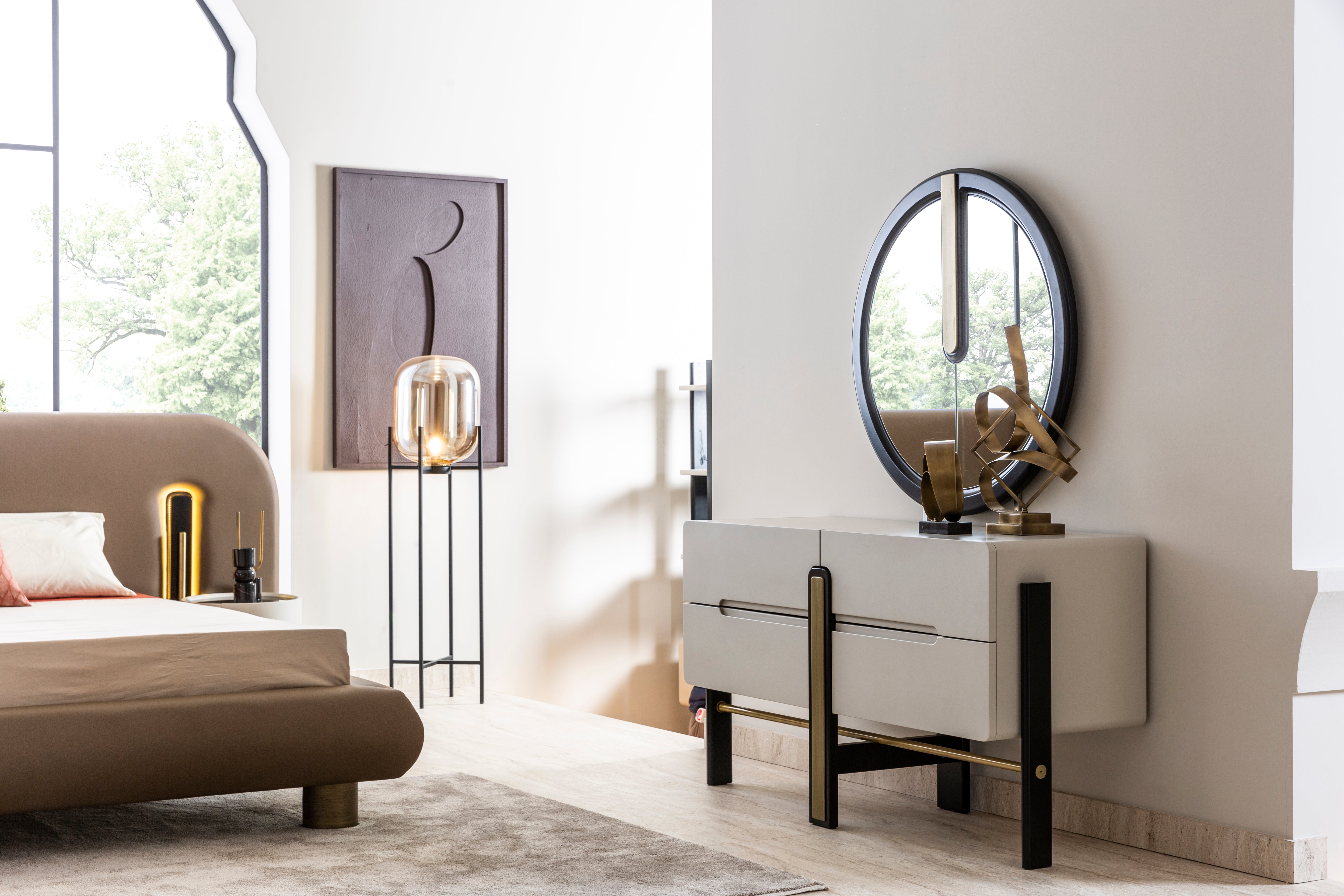 Скрин «Bergama» + огледало, с четири чекмеджета, размер 152х82х53см