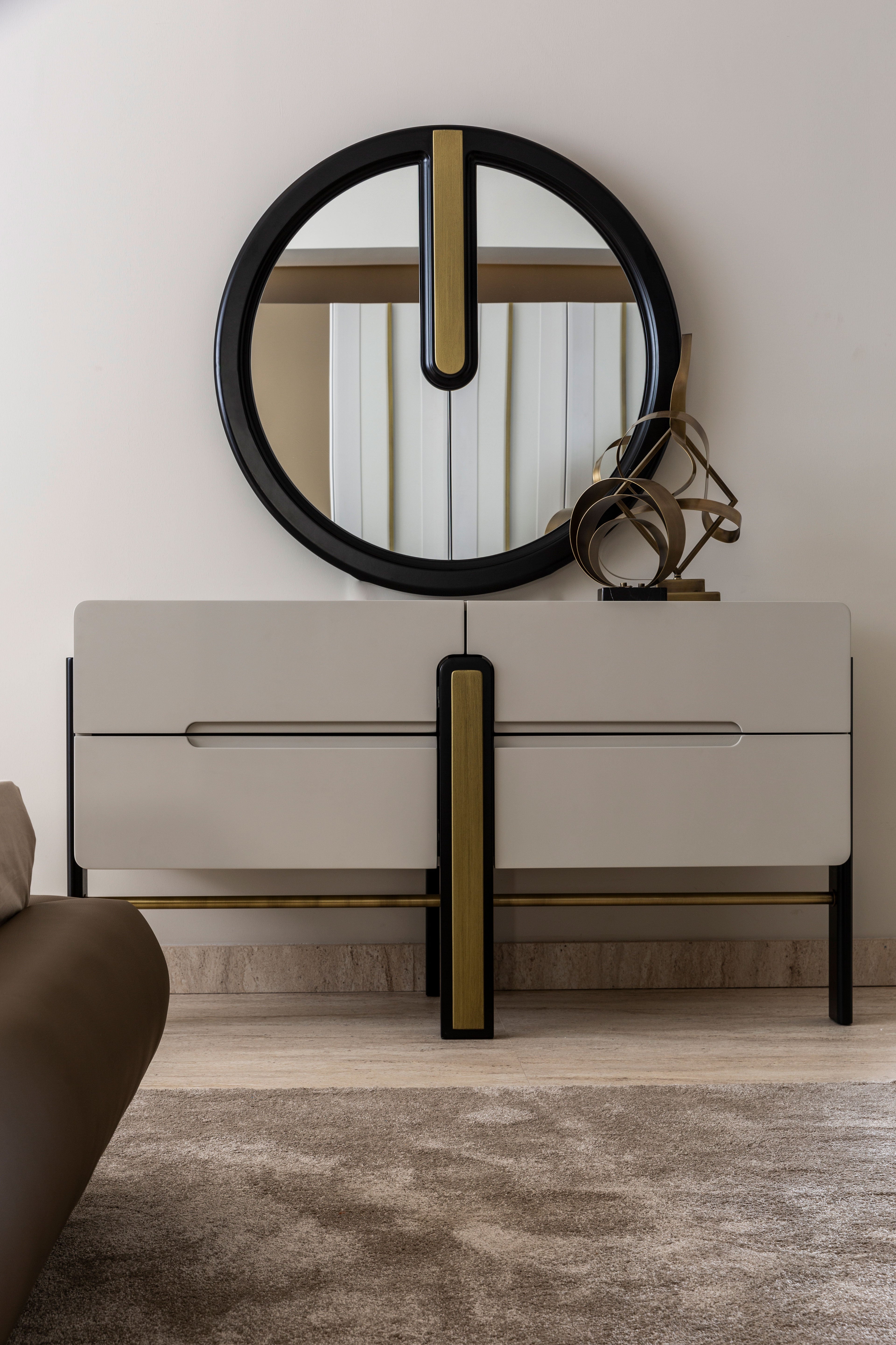 Скрин «Bergama» + огледало, с четири чекмеджета, размер 152х82х53см