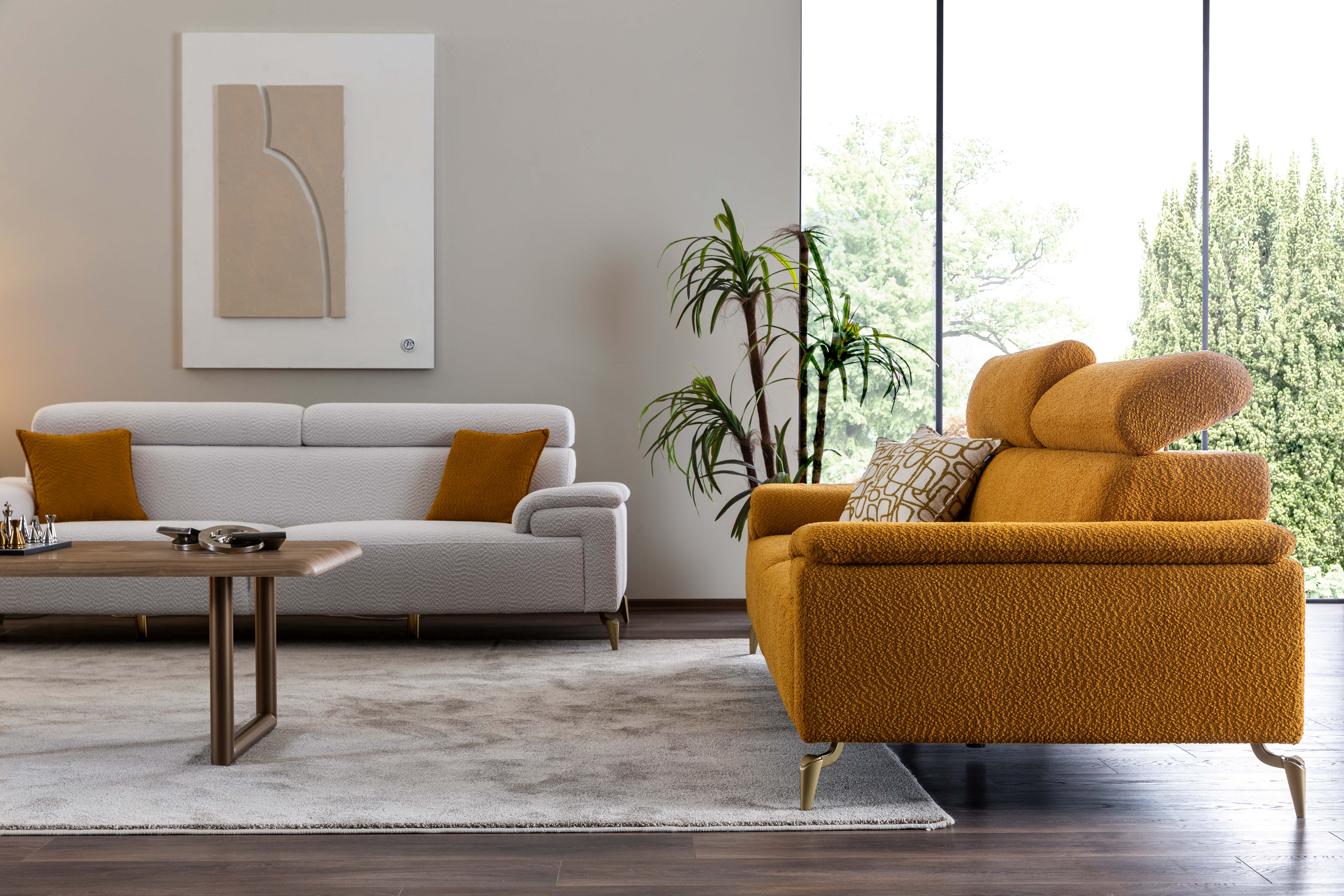 Tриместен диван «Loren» + 2 декоративни възглавници, ширина 250см